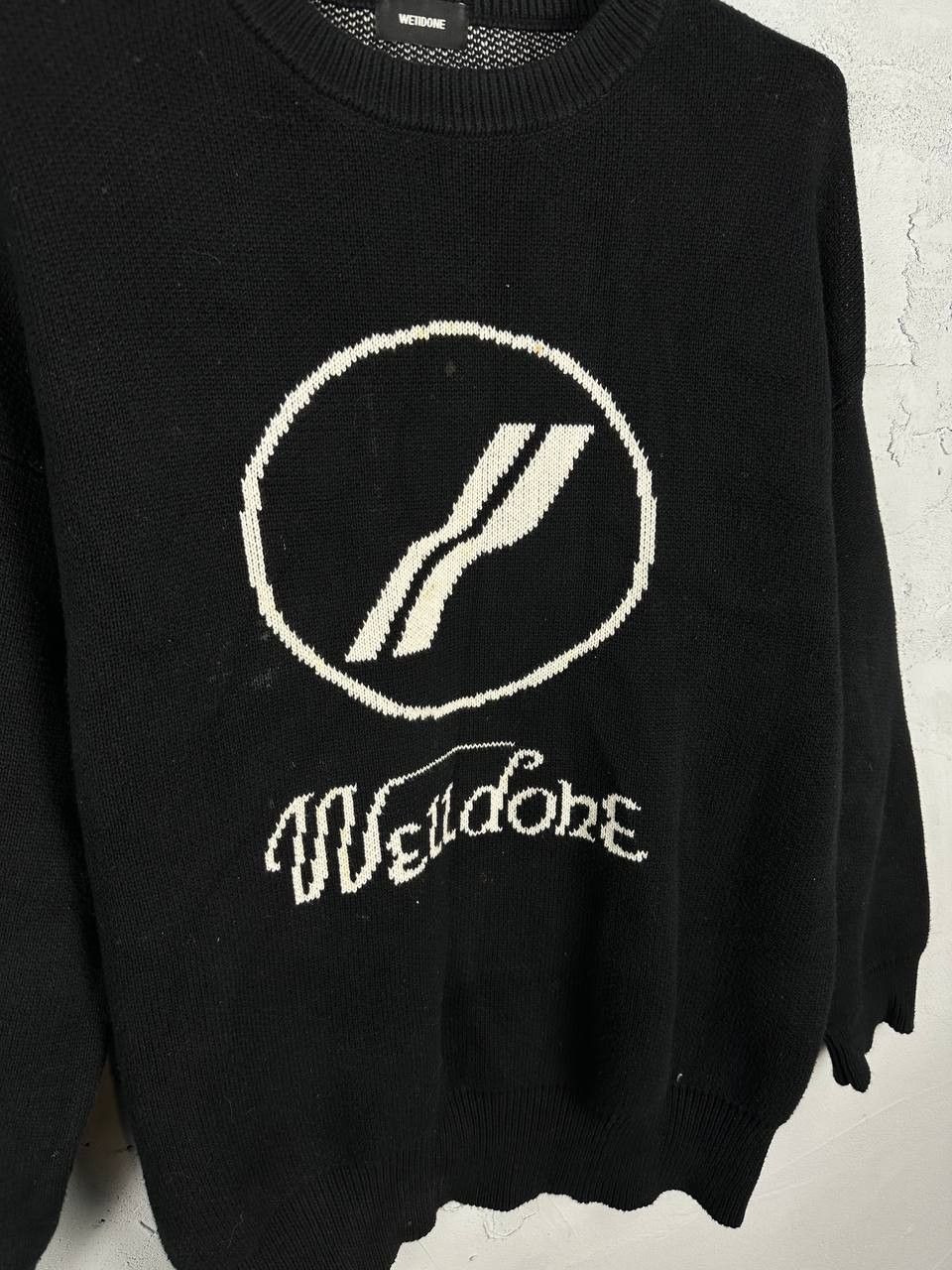 Japanese Brand WE11DONE Big Logo Knitted Sweater long sleeve Oversized Size US XL / EU 56 / 4 - 3 Thumbnail
