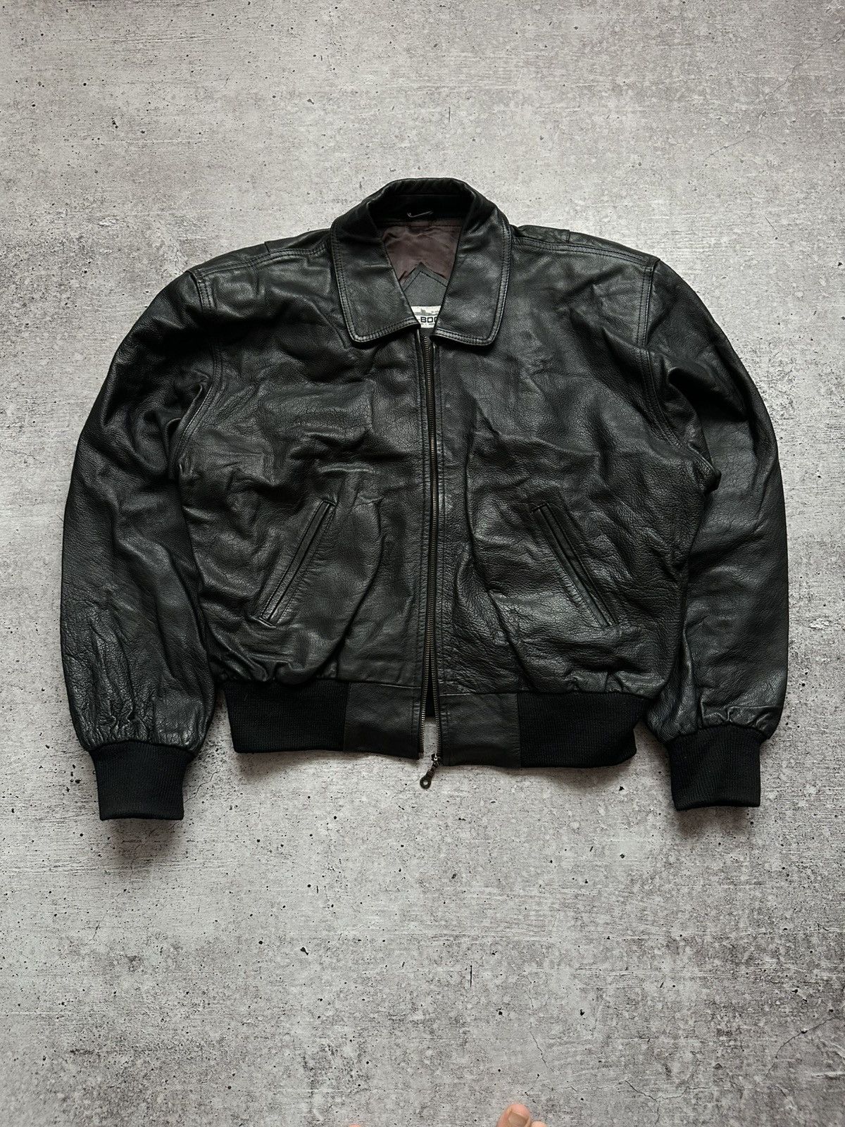 Vintage Vintage U-boot by Riccardo Leather Bomber Jacket Size US L / EU 52-54 / 3 - 1 Thumbnail