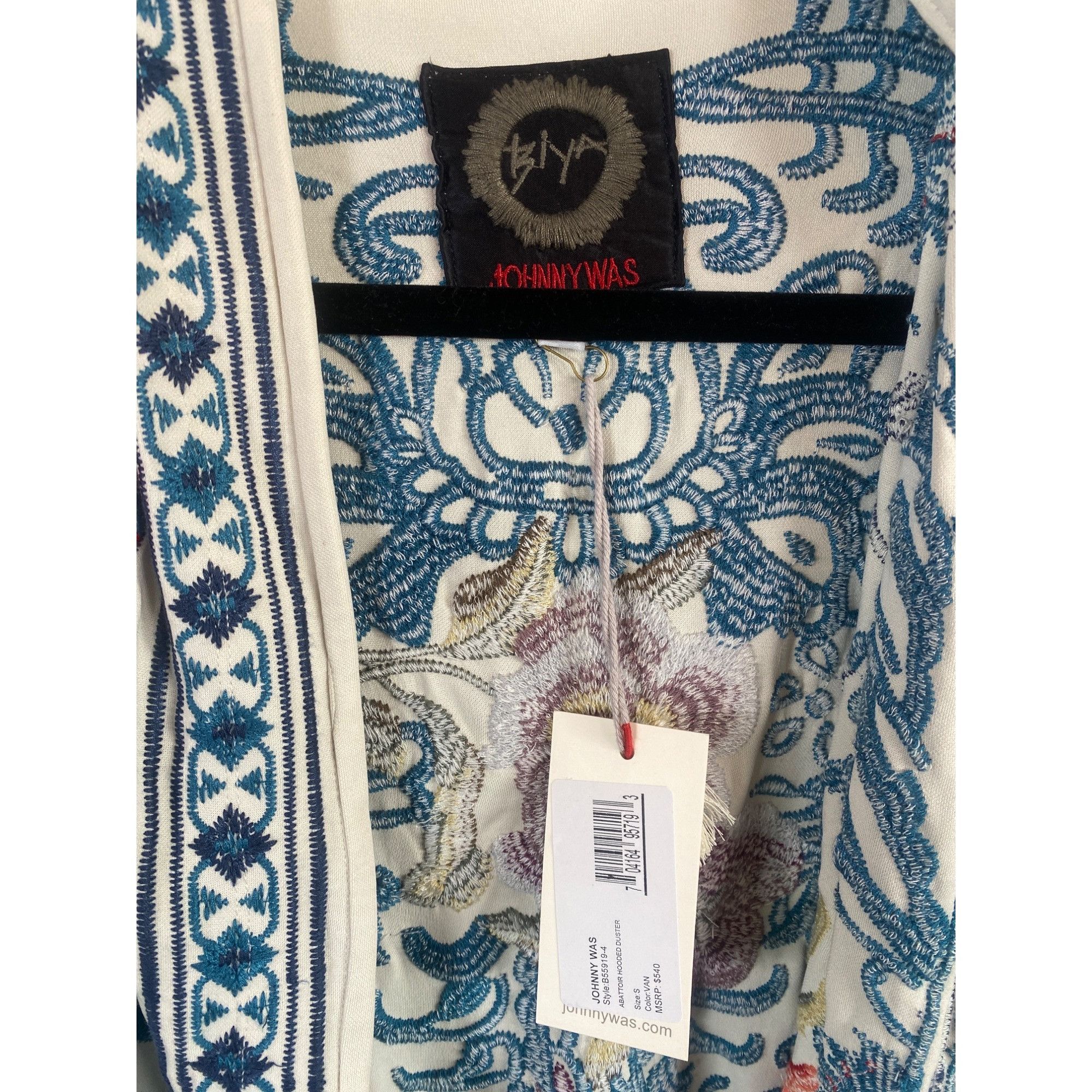 Johnny Was NWT Johnny Was Hooded Duster Embroidered Open Cardigan Small Size S / US 4 / IT 40 - 16 Thumbnail