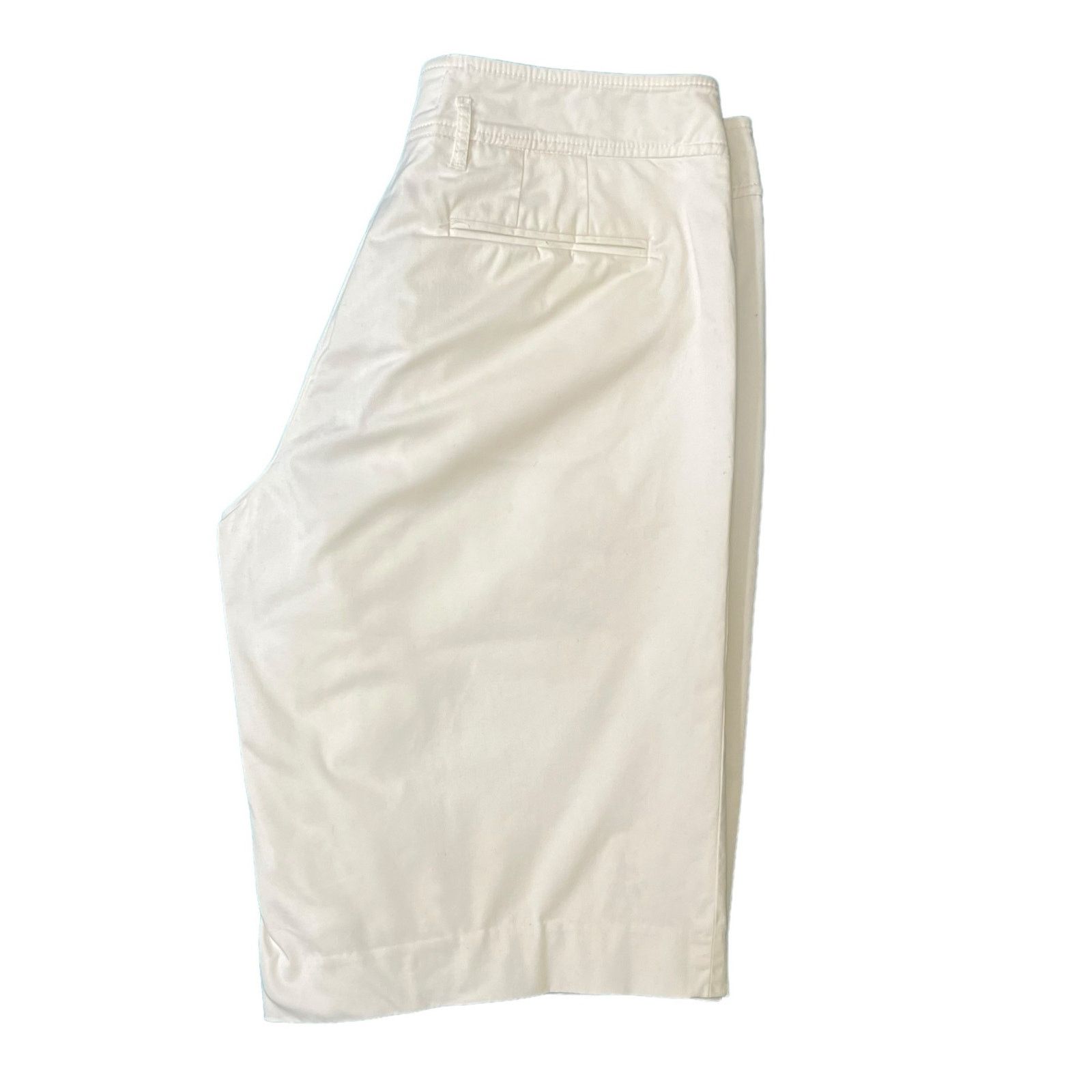Loft Ann Taylor LOFT lined white high rise chino shorts women's 4 Size 27" / US 4 / IT 40 - 3 Thumbnail