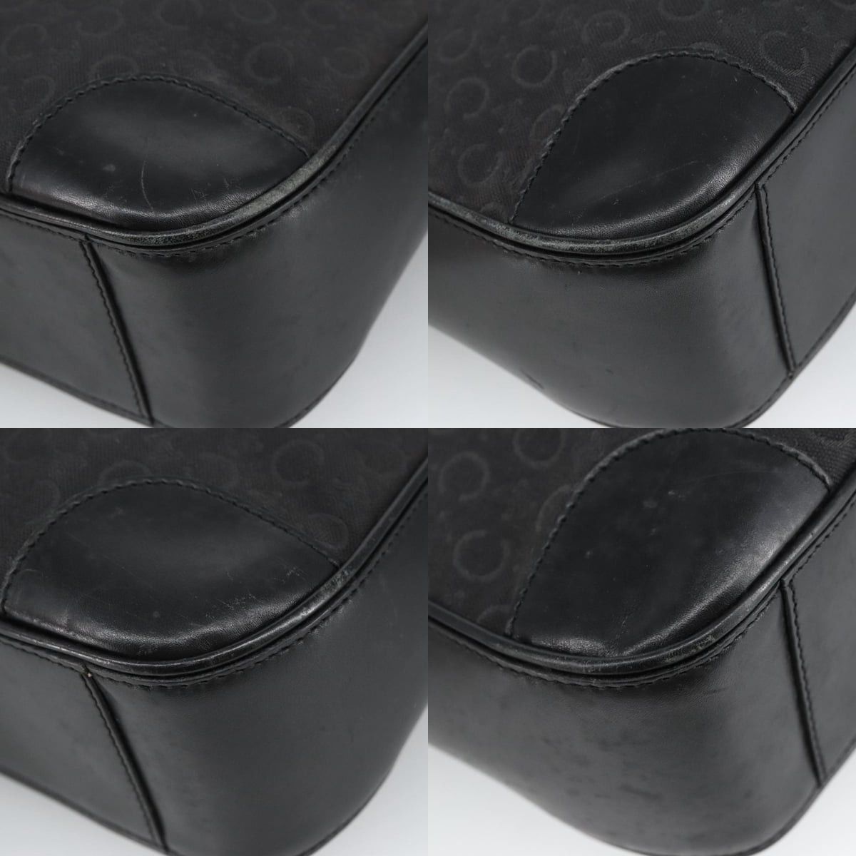 Celine CELINE C Macadam Canvas Shoulder Bag Black Size ONE SIZE - 10 Thumbnail