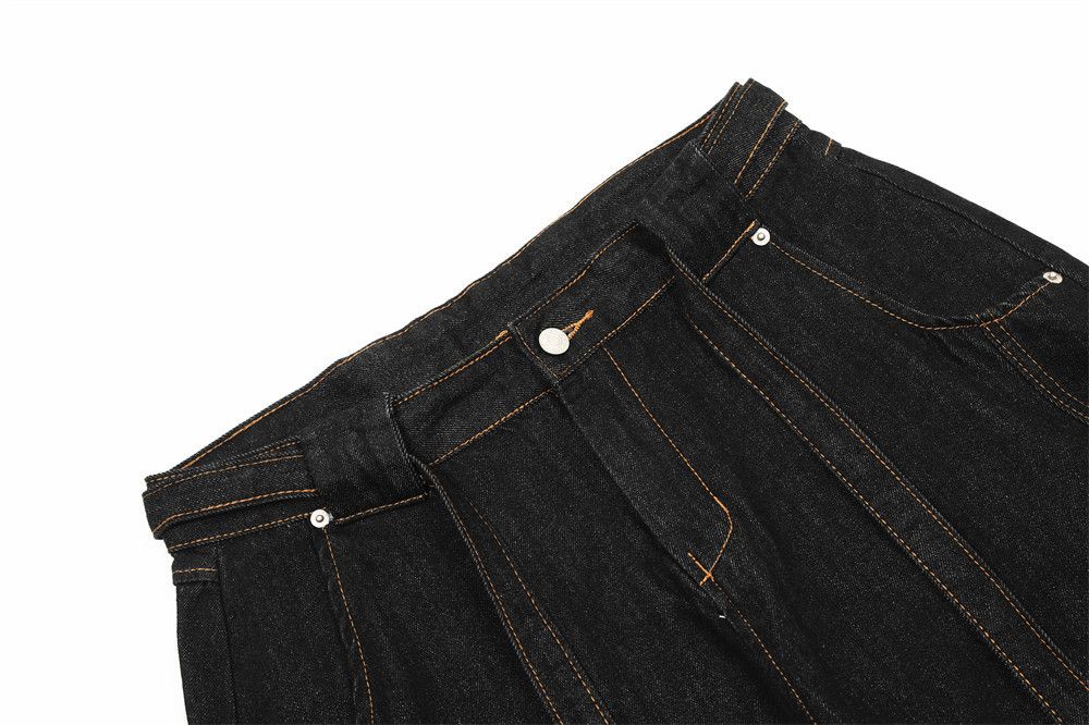 Jean Men's street fashion washed belted loose jeans Size US 32 / EU 48 - 6 Thumbnail
