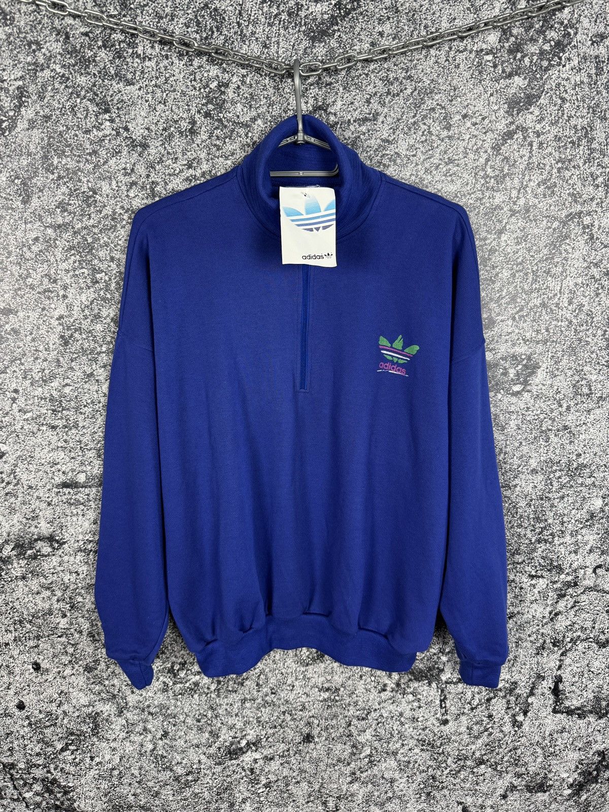 Adidas Men’s Adidas 1/4 Zip Sweatshirt Vintage 90s Pullover Size M Size US M / EU 48-50 / 2 - 1 Thumbnail