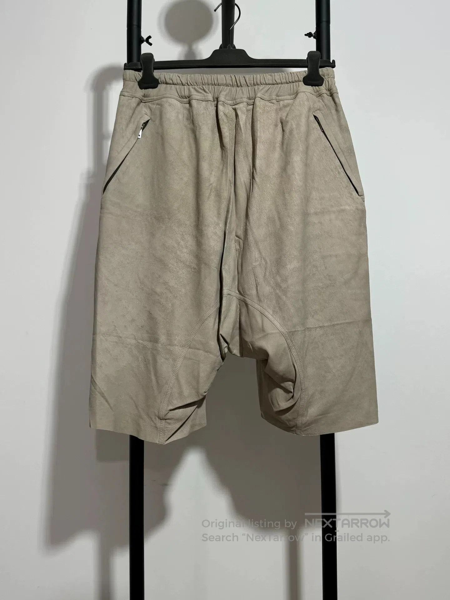 Rick Owens rick owens beige leather shorts. Size US 40 / EU 56 - 2 Thumbnail