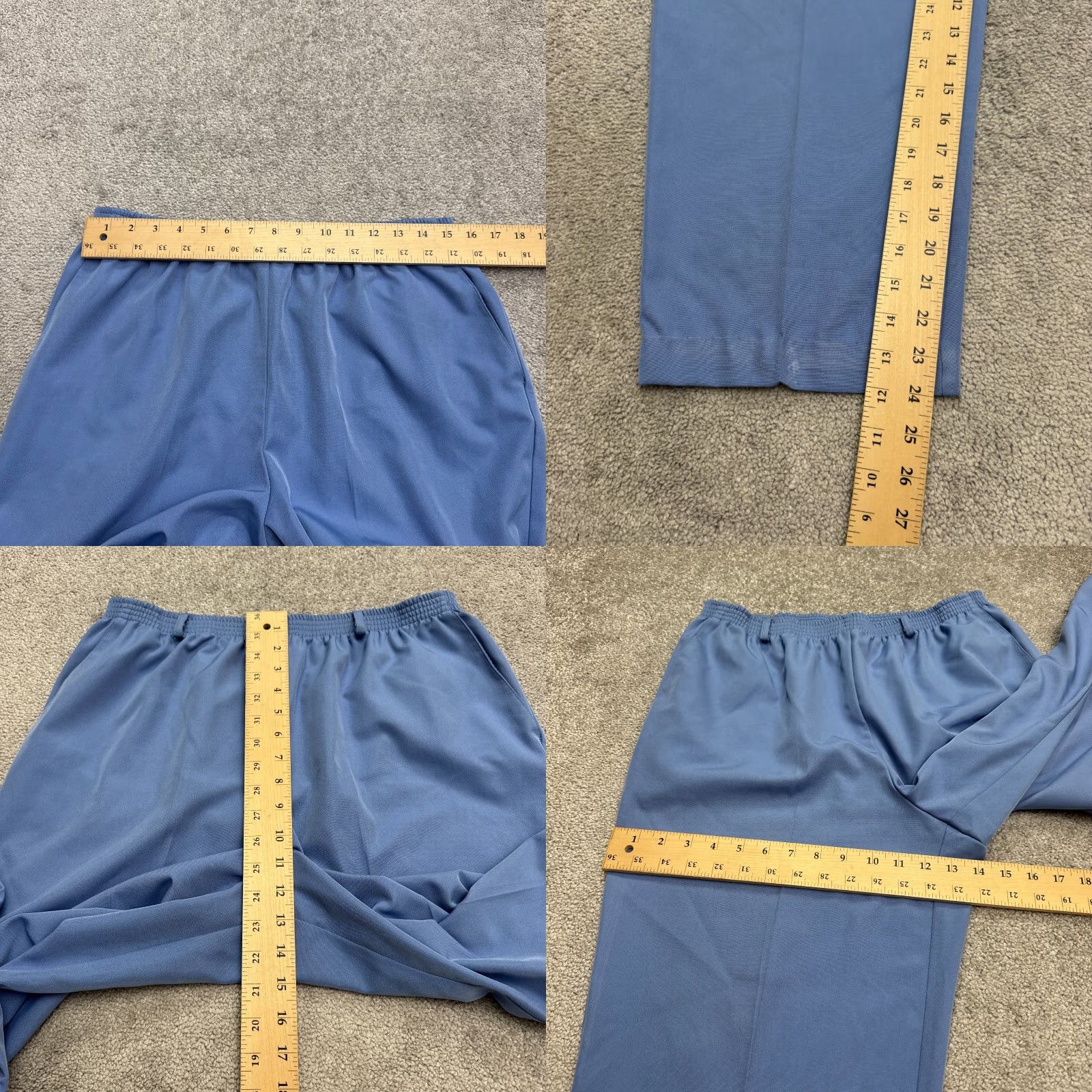 Vintage Alfred Dunner Classic Fit Cropped Pants Womens 14 Blue 30x24 Card Secured Pull On, Infinity? Size 30" / US 8 / IT 44 - 8 Thumbnail