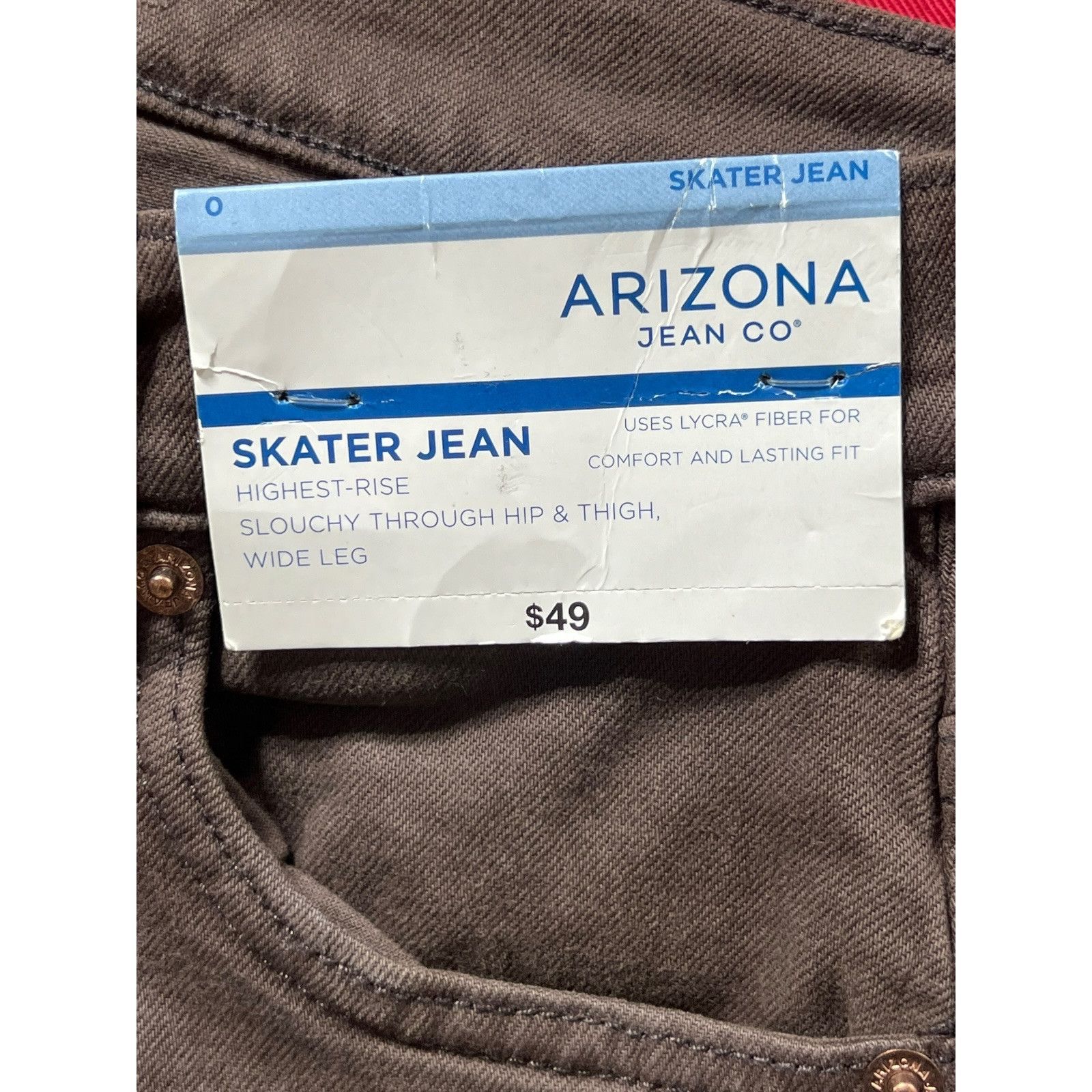 Arizona Jean Co. Arizona - Women's High-Rise Slouchy Skater Jeans Loose T Size 25" / US 0 / IT 36 - 9 Thumbnail