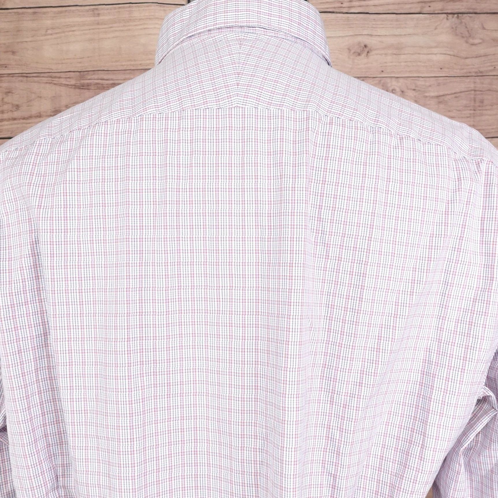Charles Tyrwhitt Charles Tyrwhitt Shirt Mens 17 35 Red Blue Check Non-Iron Extra Slim Button Down Size US XL / EU 56 / 4 - 5 Thumbnail