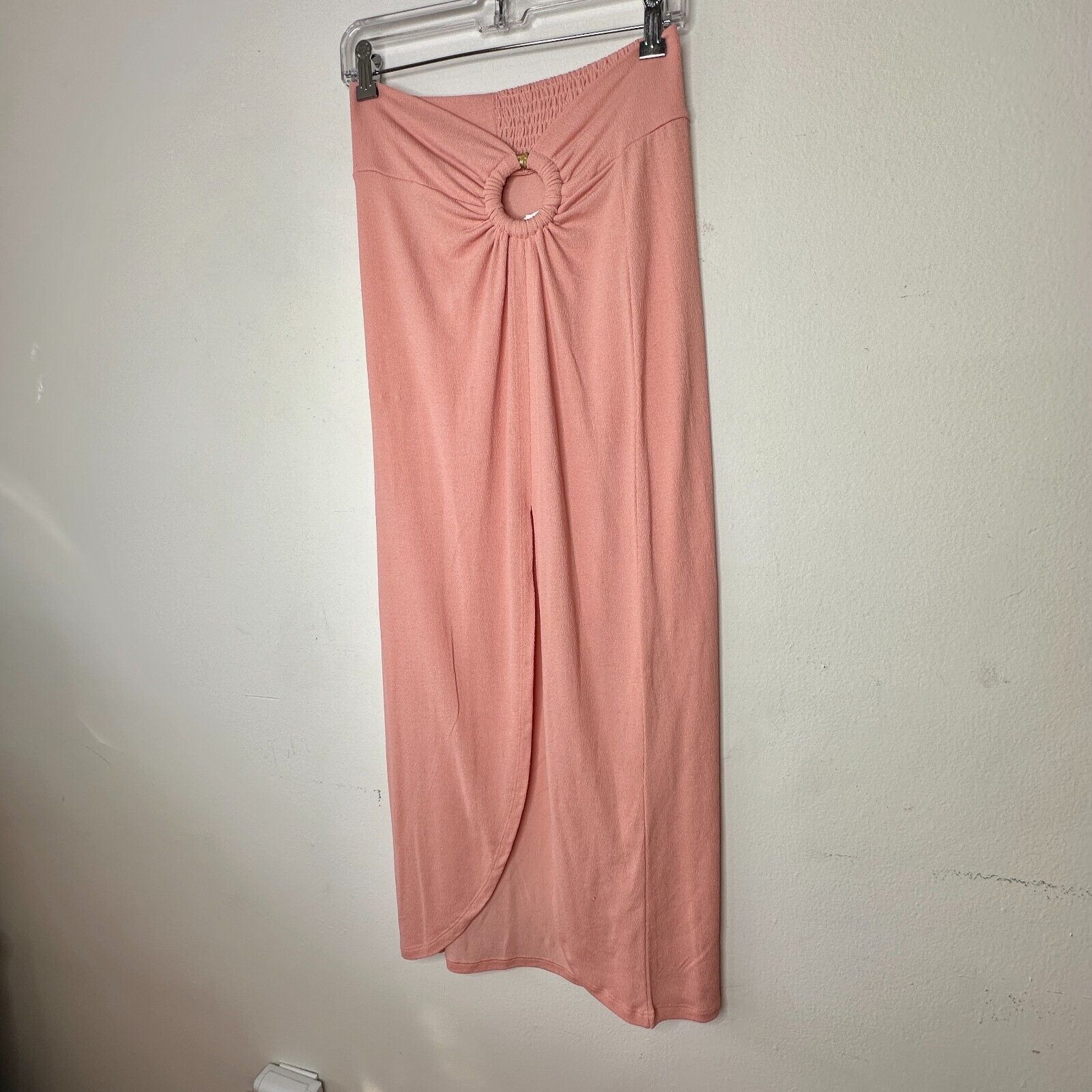 Topshop NWT Topshop Peachy Gather Maxi Skirt O-Ring Slit Front 4 / 6 Size 27" / US 4 / IT 40 - 4 Thumbnail