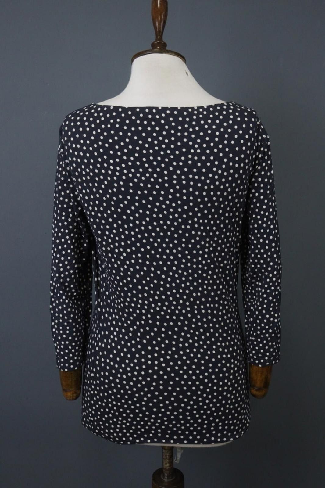 Designer Weekend Max Mara Navy White Stretchable Pullover Tunic Top Size M / US 6-8 / IT 42-44 - 9 Thumbnail