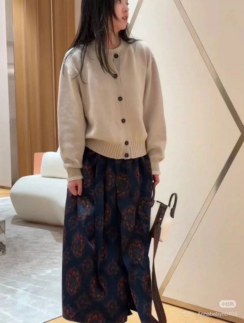 Loro Piana LORO PIANA Cashmere silk retro skirt Size 24" / US 00 / IT 34 - 6 Thumbnail