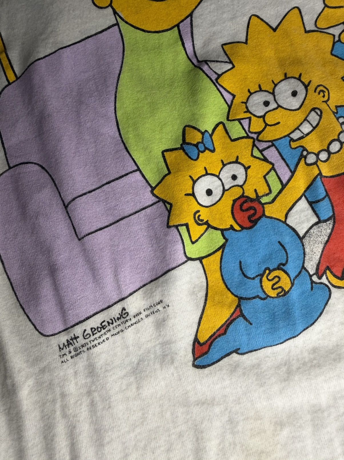 Vintage 1989 Simpsons Single Stitch t-shirt Size US M / EU 48-50 / 2 - 2 Thumbnail