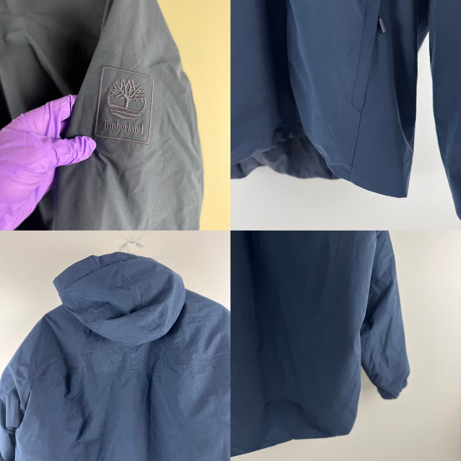 Timberland Timberland Windbreaker Navy Blue Hooded Rain Jacket TB0A5UVW M Gorpcore Jacket Womens? Size US M / EU 48-50 / 2 - 9 Thumbnail