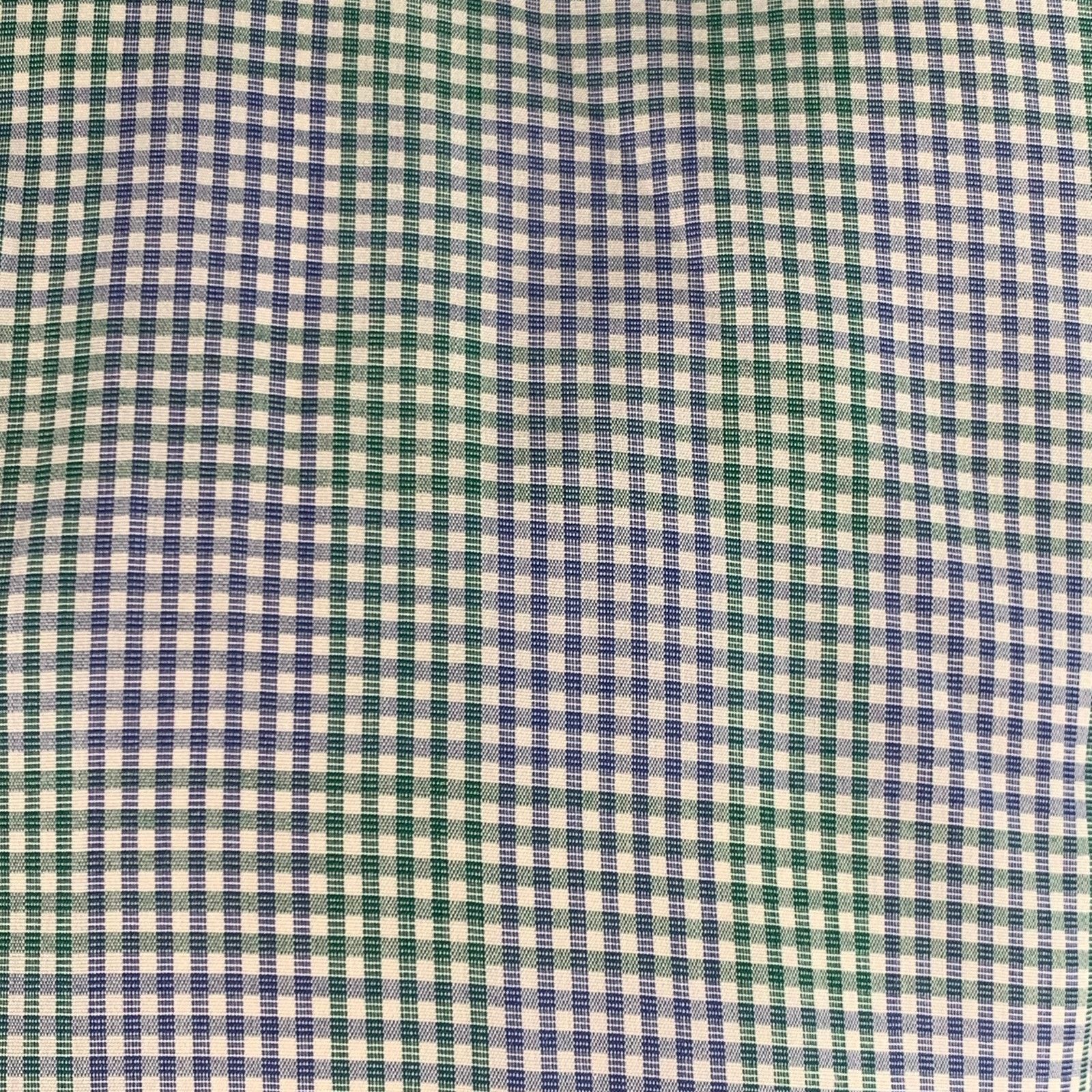 Turnbull & Asser Size L Green Blue Gingham Cotton Long Sleeve Shirt Size US L / EU 52-54 / 3 - 2 Thumbnail