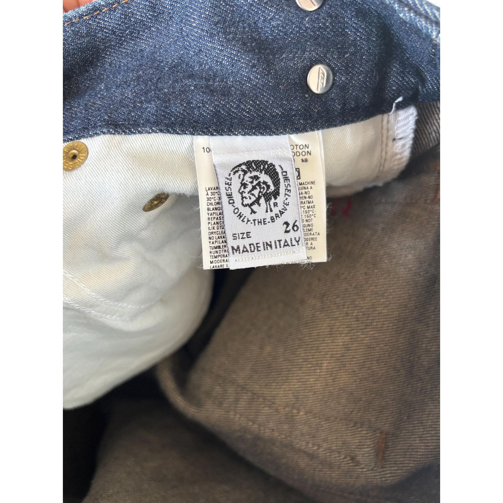 Diesel Diesel Industry Jeans W26 Made in Italy Red Stitch Y2K Flare Size US 26 / EU 42 - 6 Thumbnail