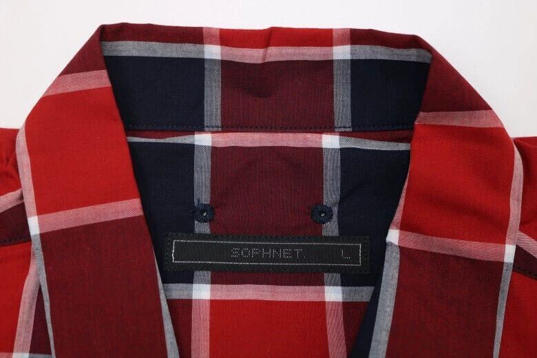 Sophnet. Red Plaid Long Sleeve Button-Up Shirt Size L Size US L / EU 52-54 / 3 - 5 Thumbnail