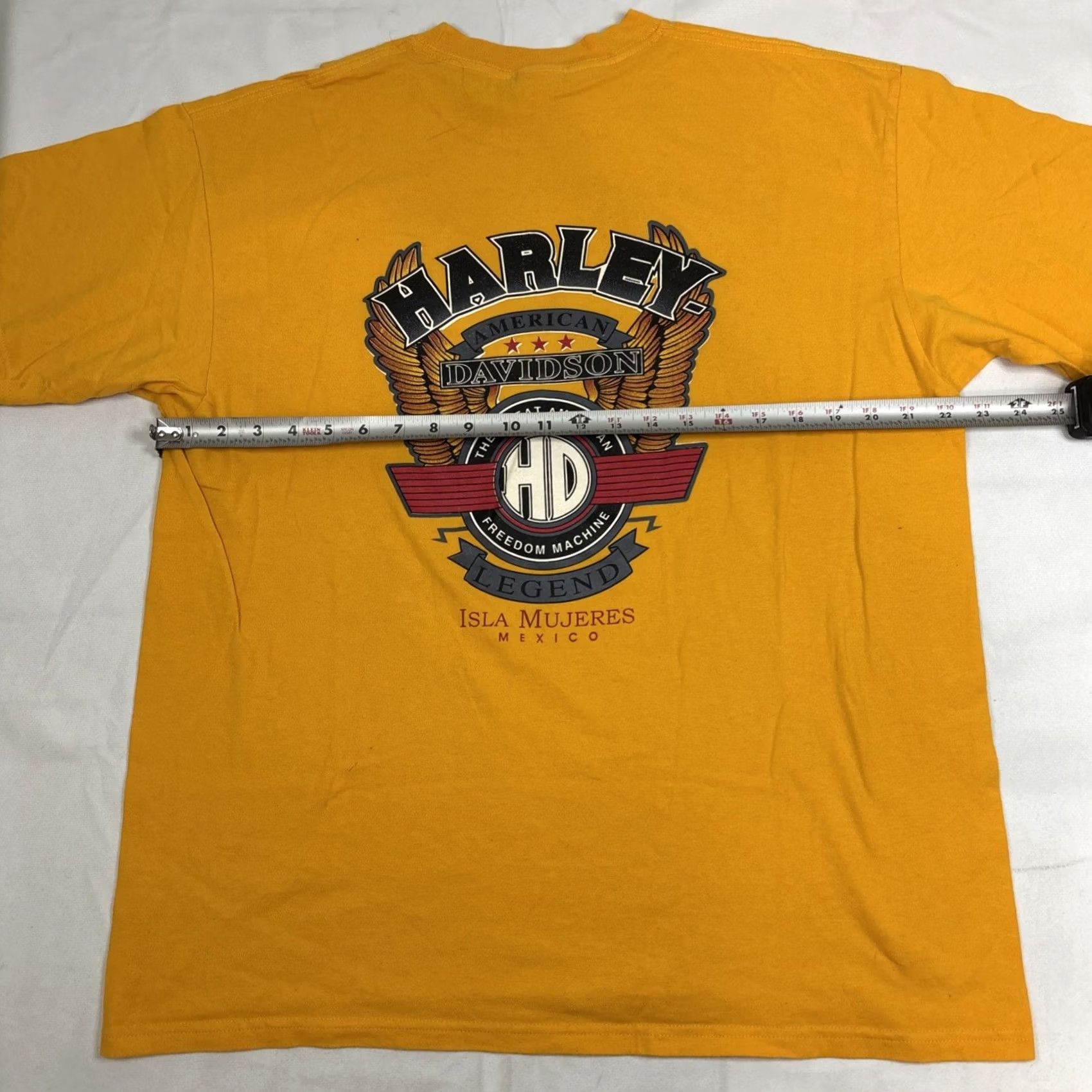 Vintage Vintage Harley Davidson Shirt Mens Size XL Yellow Isla Mujeres Yazbek Mexico Size US XL / EU 56 / 4 - 6 Thumbnail