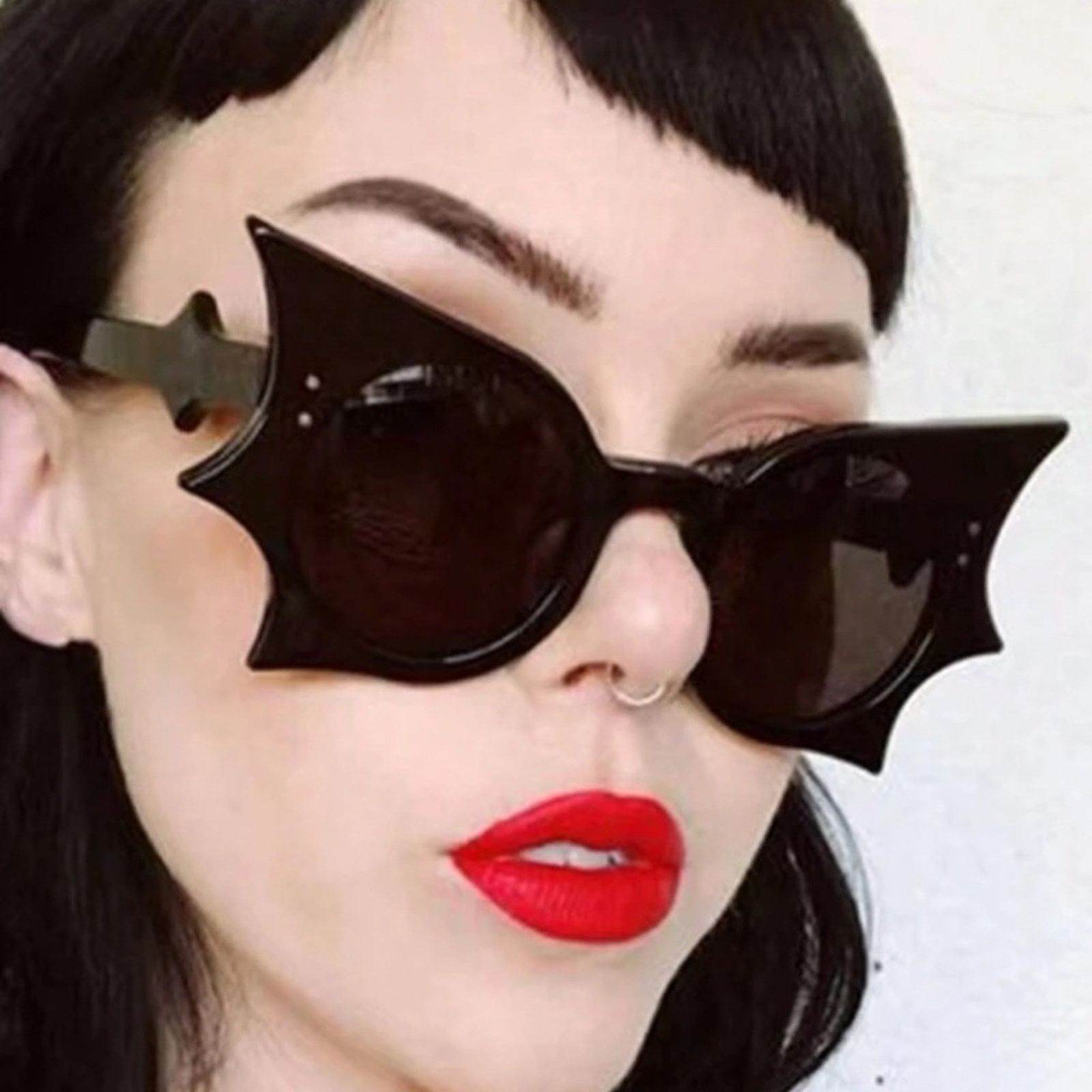 Other Spiderweb Bat Black Sunglasses Retro Pinup Goth Darkfem Size ONE SIZE - 1 Thumbnail