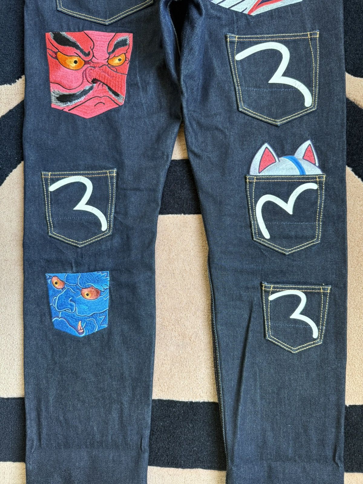 Evisu × Vintage EVISU multi-pcoket daicock style denim jeans！size：34x34 Size US 34 / EU 50 - 7 Thumbnail