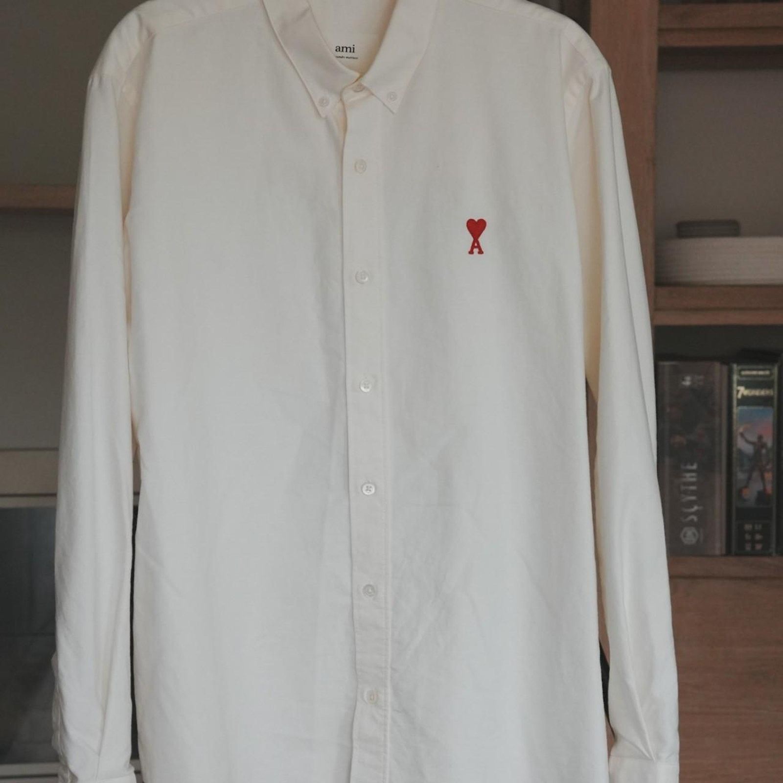 AMI AMI White Oxford Shirt (OCBD) Size US L / EU 52-54 / 3 - 1 Thumbnail