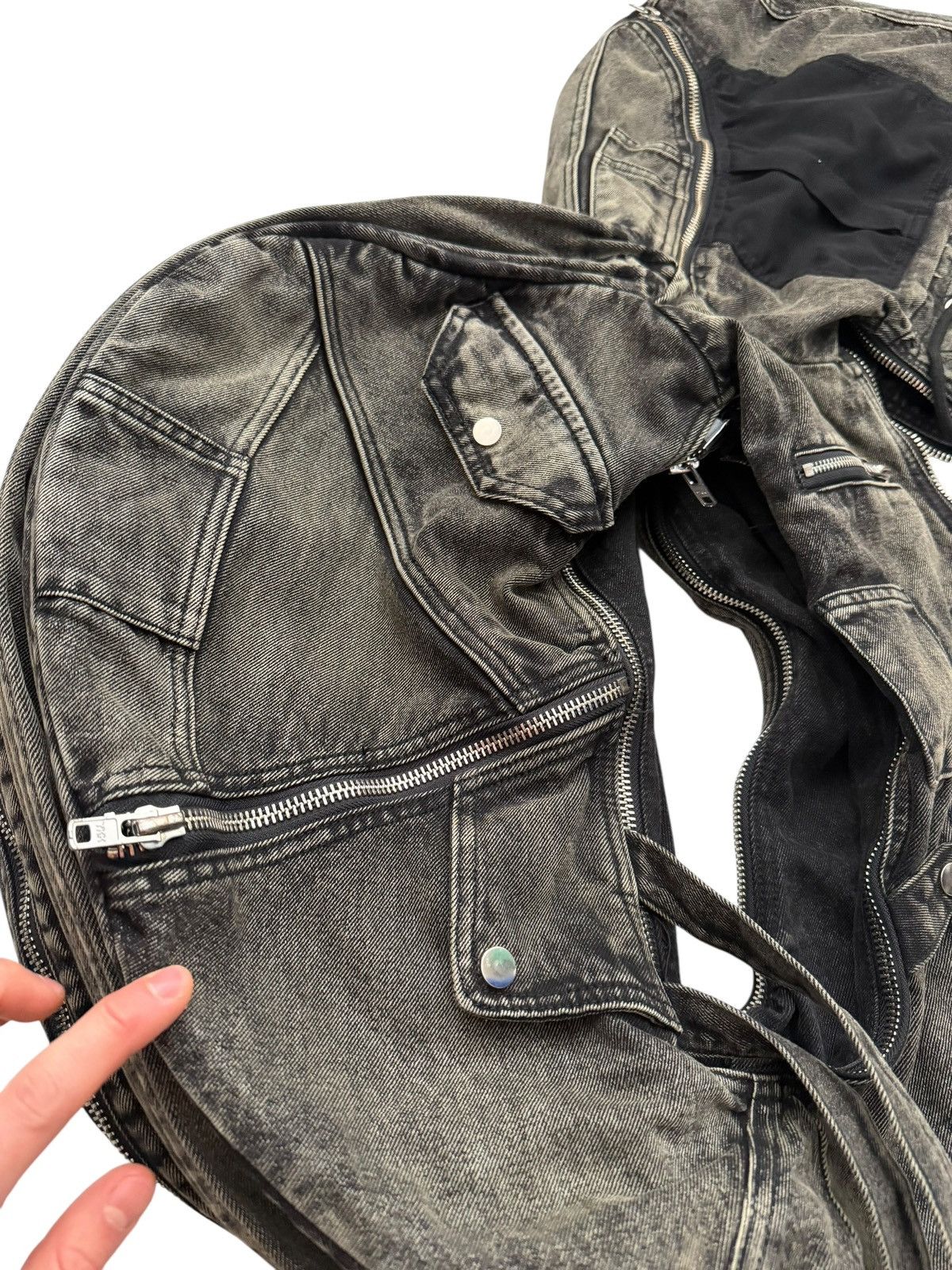 No Faith Studios Denim Hooded Backpack Vest Size US M / EU 48-50 / 2 - 9 Thumbnail