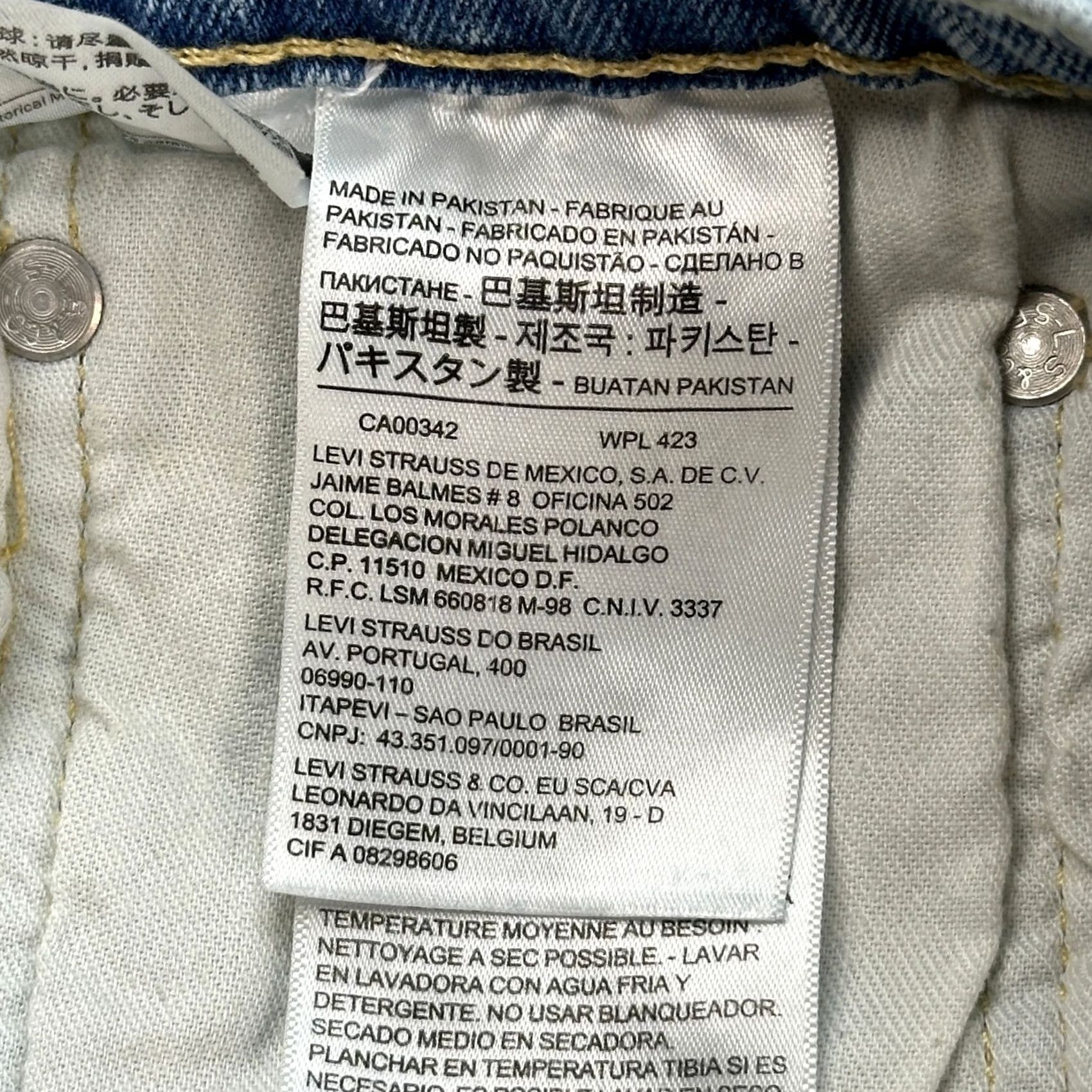 Levi's Levis 569 Jeans Mens 34x34 Light Acid Wash Denim Loose Straight Fit Skate Casual Pants Size US 34 / EU 50 - 6 Thumbnail