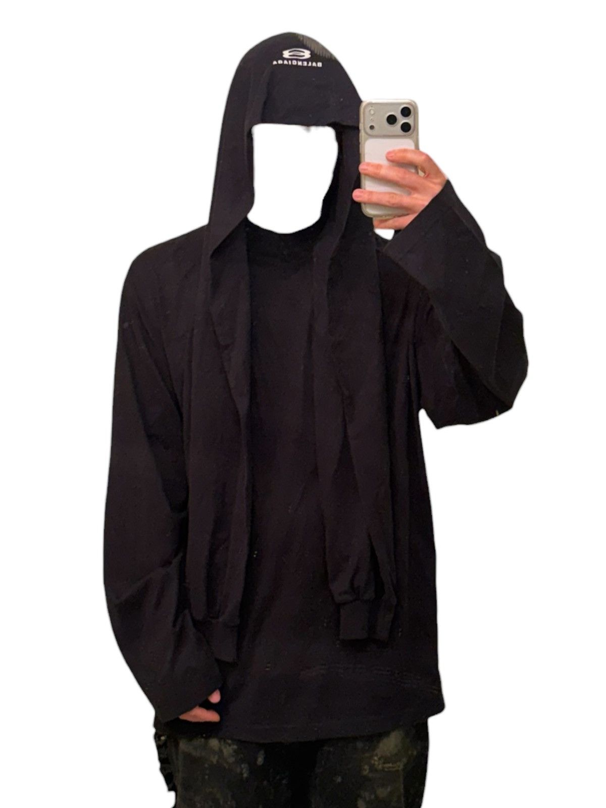 Balenciaga RARE Incognito Shirt Hoodie Long Sleeve Size US XL / EU 56 / 4 - 3 Thumbnail
