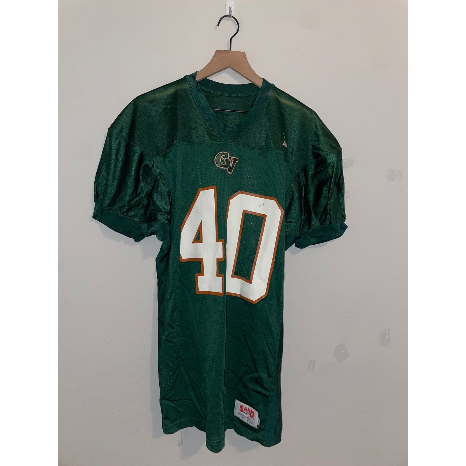 MacGregor Vintage Sandknit Jersey Sand Knit CV #40 Football Top Large Size US L / EU 52-54 / 3 - 1 Thumbnail