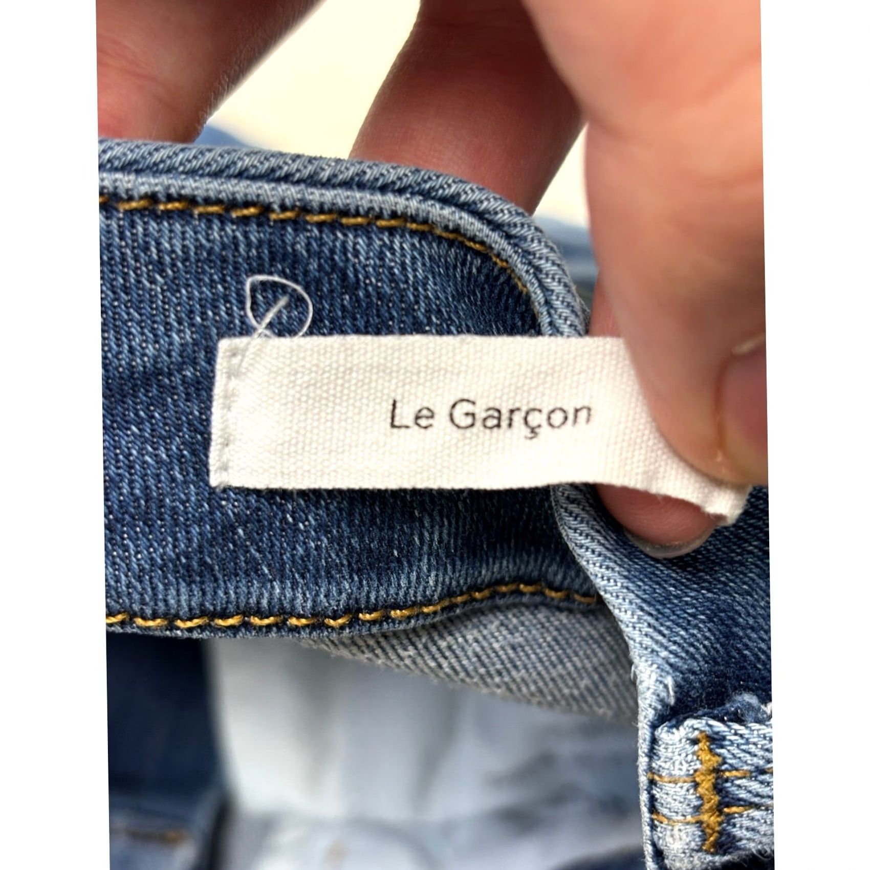 Frame FRAME Le Garcon Slim Boyfriend Jeans Blue LGJW865 W27 L28 Size 24" / US 00 / IT 34 - 6 Thumbnail