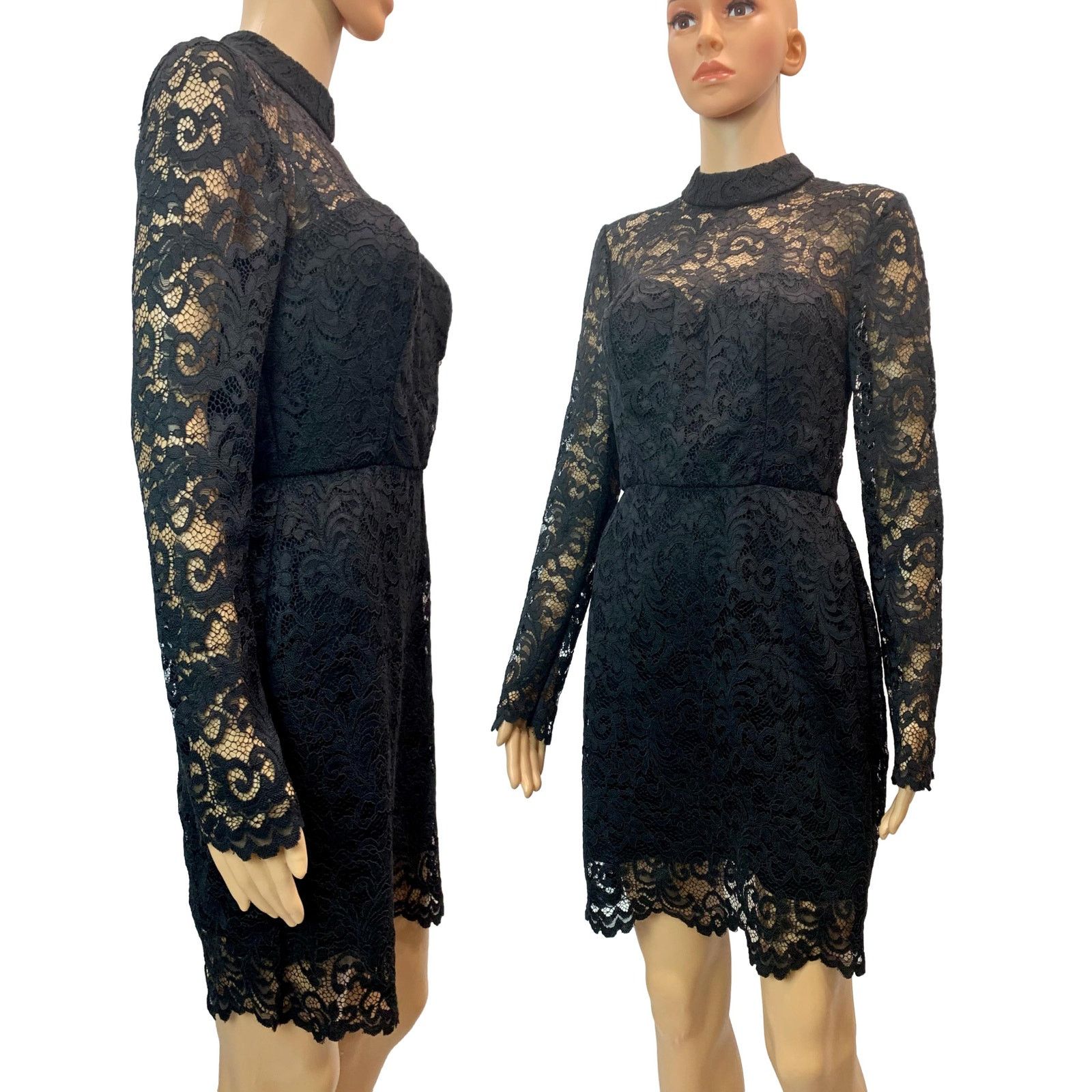 Other Missguided Black Lace Dress Pencil Skirt 8 Size M / US 6-8 / IT 42-44 - 3 Thumbnail