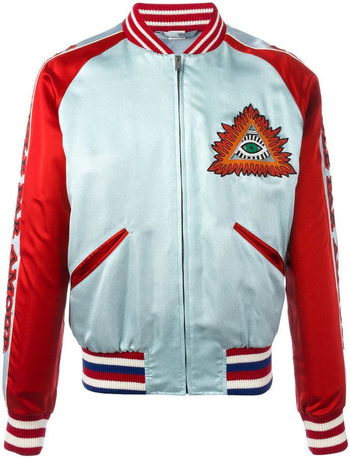 Gucci Gucci illuminati Silk/Viscose Bomber Size US M / EU 48-50 / 2 - 18 Thumbnail