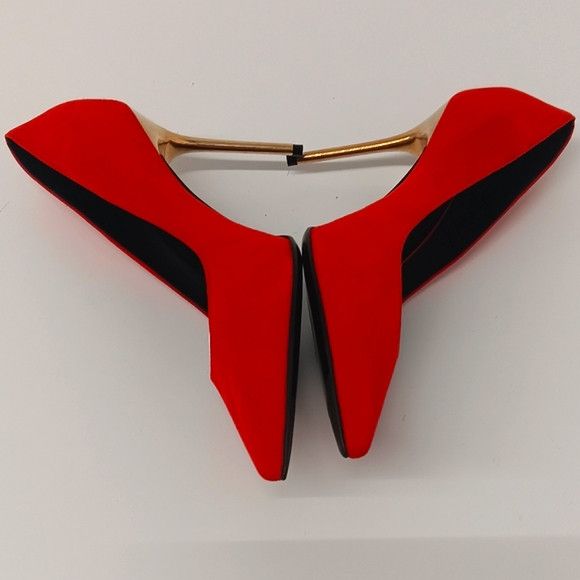 Balmain Balmain Women's Red Ruby Decollete Stiletto Heels - EU37/US7 Size US 7 / IT 37 - 6 Thumbnail