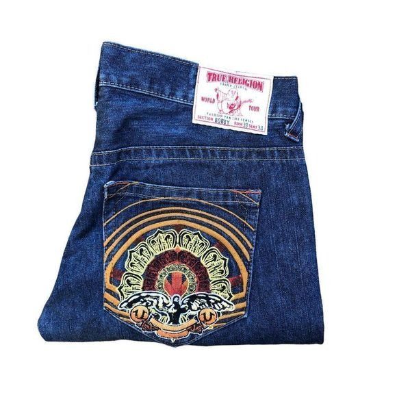True Religion True Religion Embroidered Jeans Shorts Size 38 BOBBY Blue Size US 38 / EU 54 - 7 Thumbnail