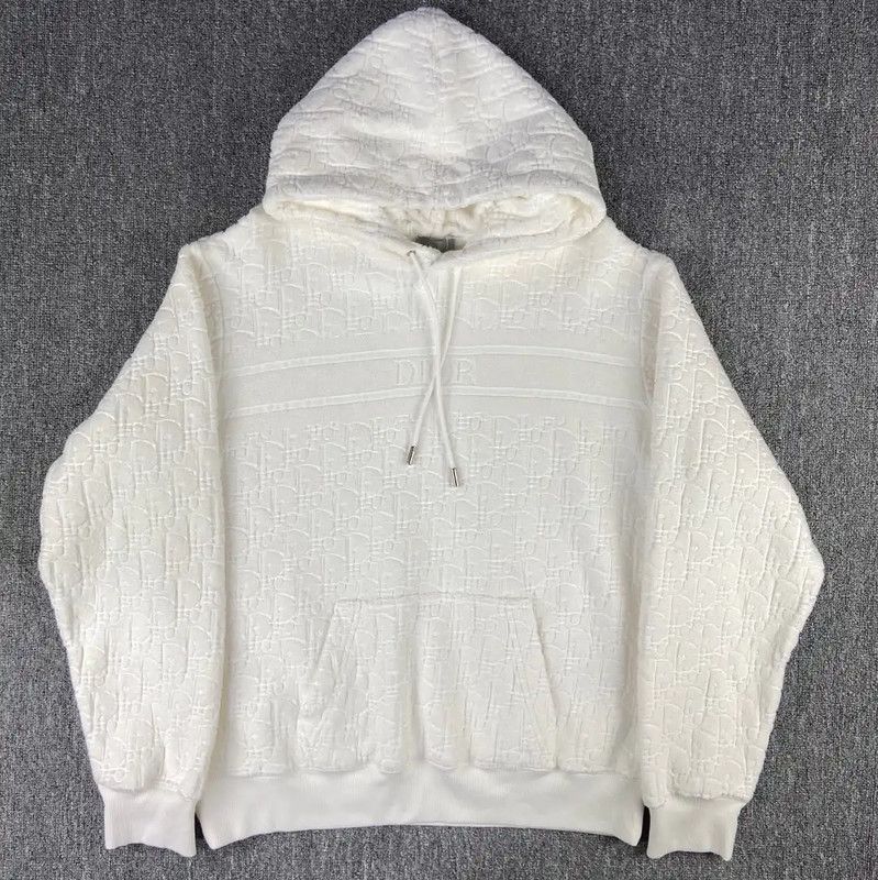 Dior Dior White Cotton Women's Hoodie 0089 Size L / US 10 / IT 46 - 1 Thumbnail