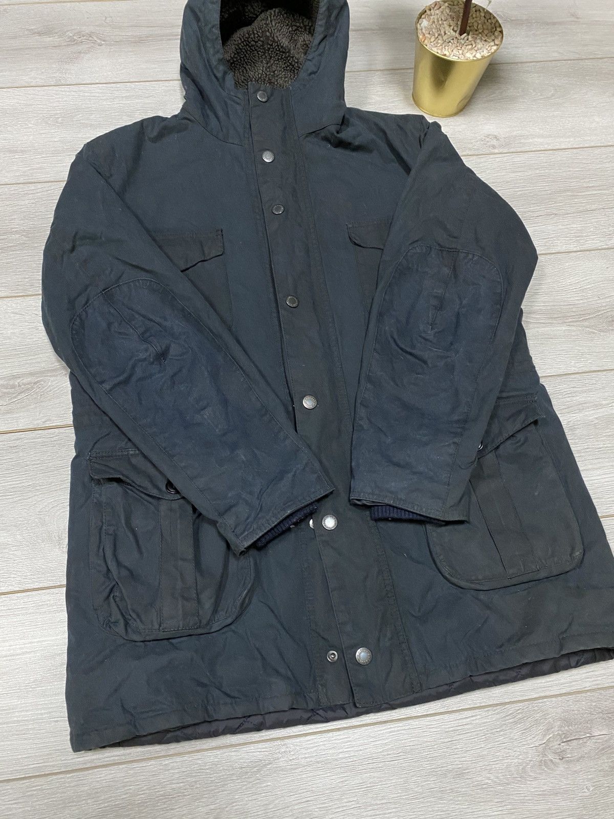Barbour Barbour Oakum Wax Jacket Navy Waxed Cotton England Style Size US XL / EU 56 / 4 - 6 Thumbnail