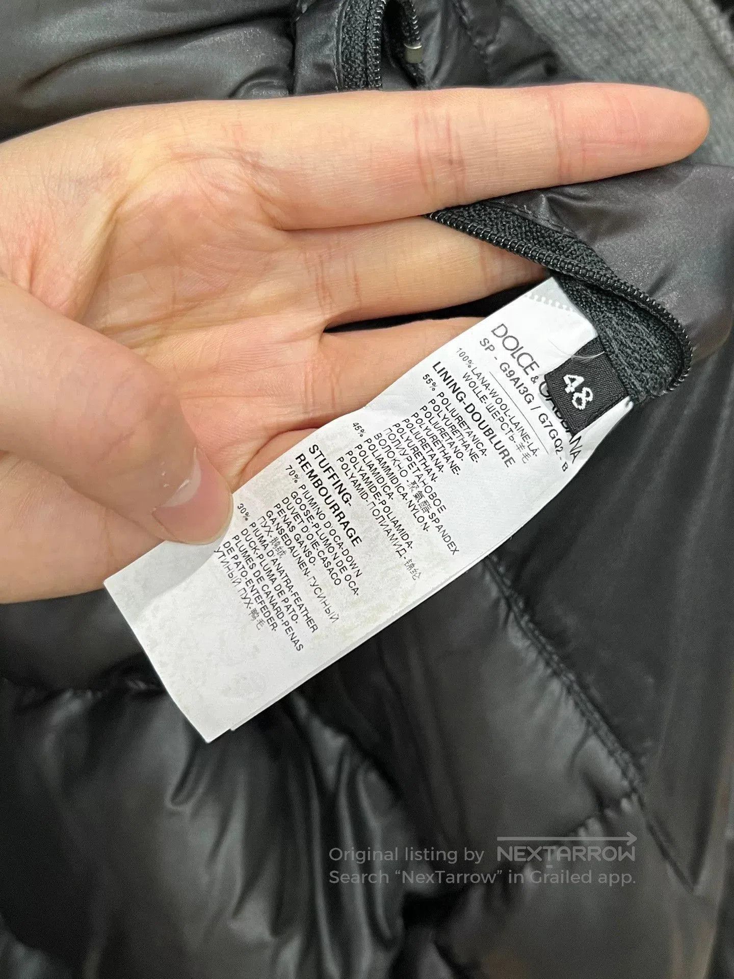 Dolce & Gabbana gray cashmere knit down jacket. Size US L / EU 52-54 / 3 - 4 Thumbnail