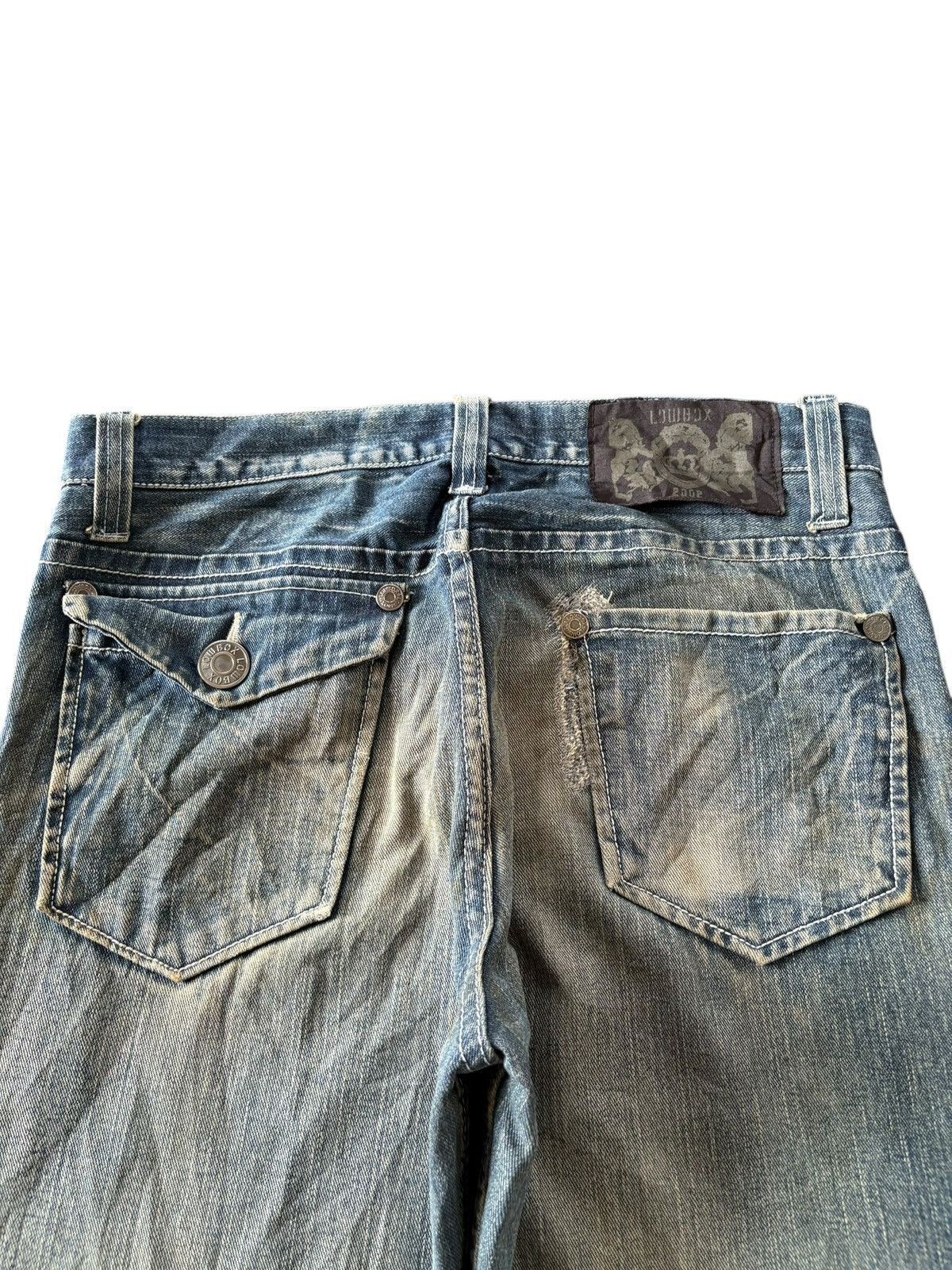 LOWBOX Vintage Japanese Lowbox Mud Wash Distress Baggy Jeans Size US 34 / EU 50 - 4 Thumbnail