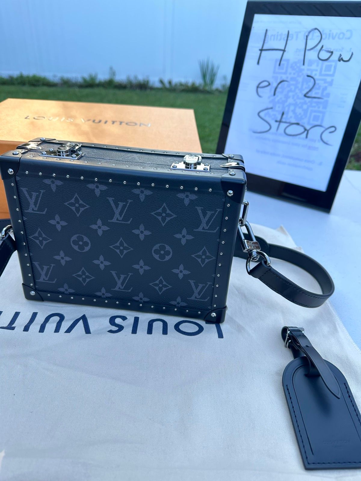 LV Clutch Box Bag Trunk 😍👍🏻 available in Monogram Eclipse