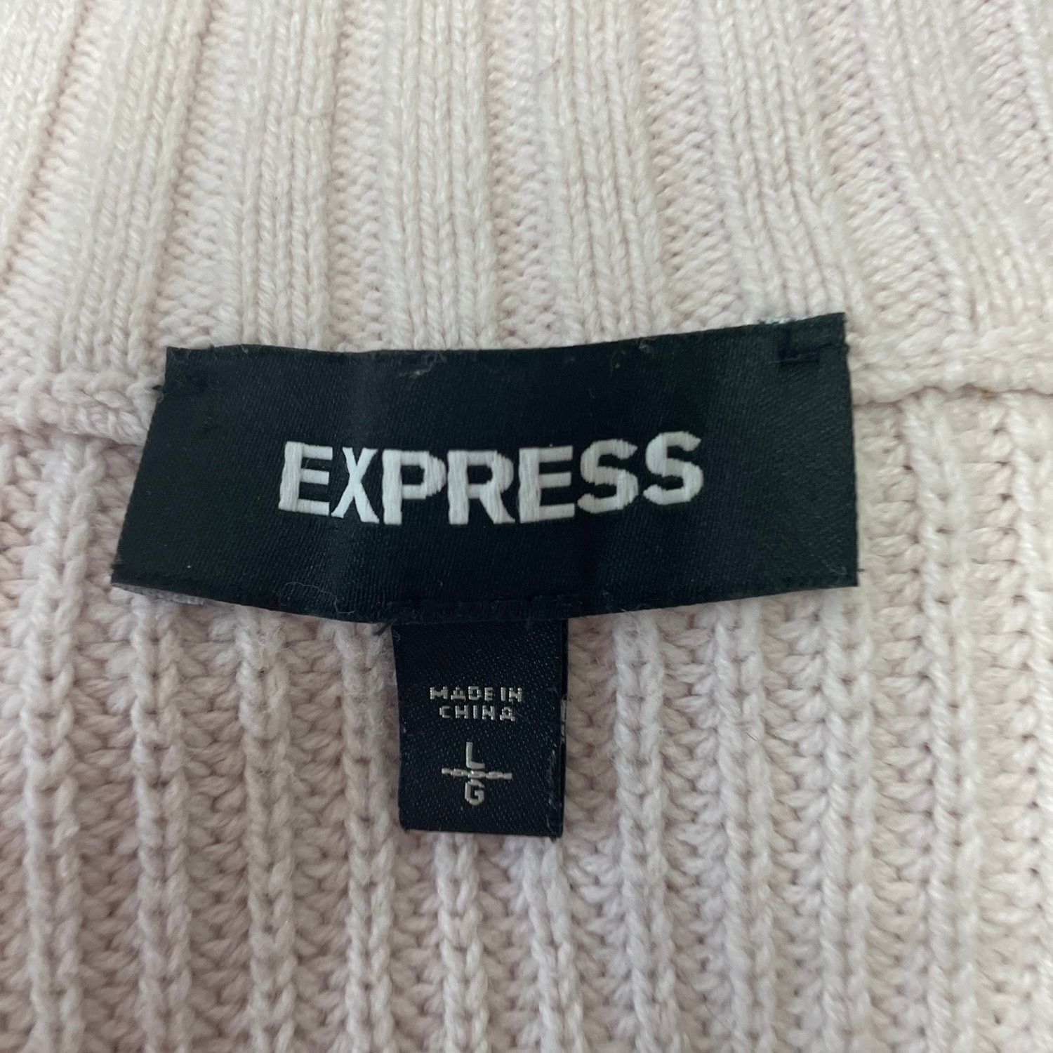 Express Express Women Large V-Neck Cotton Acrylic Pullover Sweater Size L / US 10 / IT 46 - 4 Thumbnail