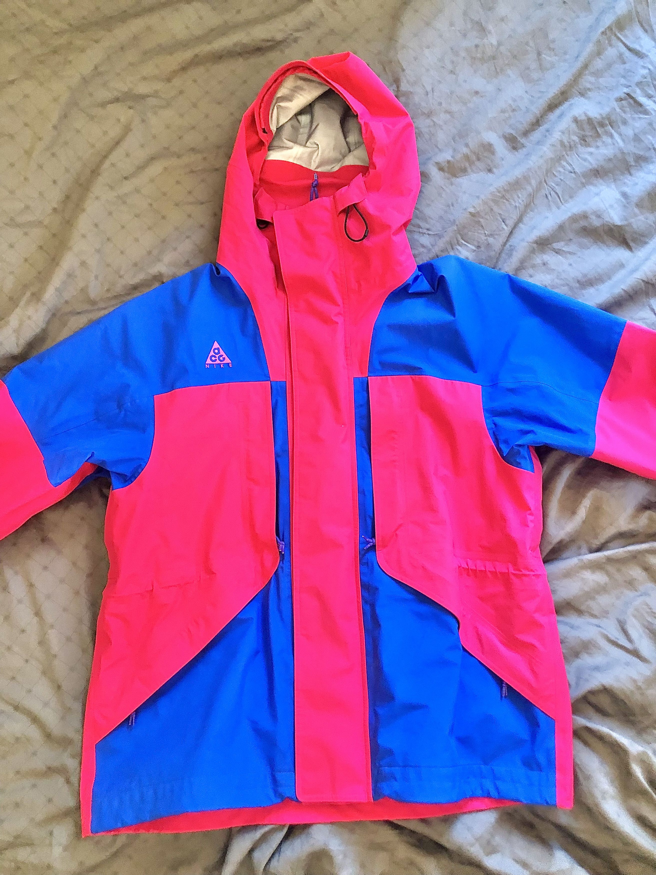 Nike ACG Nike ACG GoreTex Jacket Blue and Pink Grailed