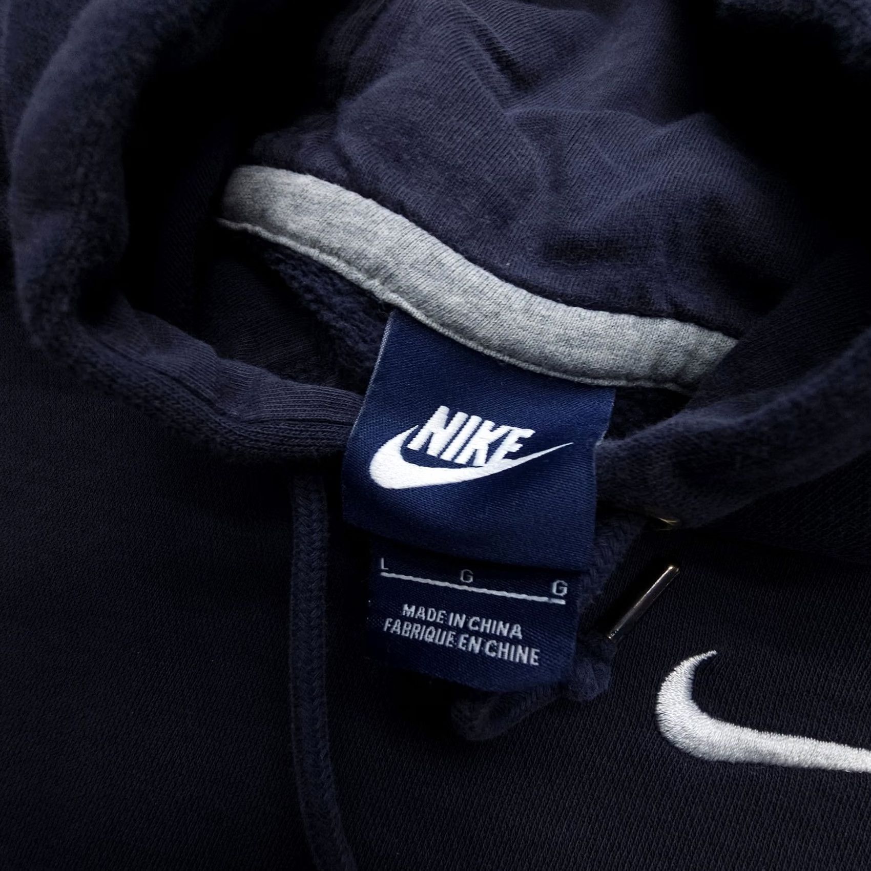 Nike Nike Club Fleece Hoodie Mens Large (Fits S / M) Navy Mini Swoosh Y2K Sportswear Size US L / EU 52-54 / 3 - 4 Thumbnail