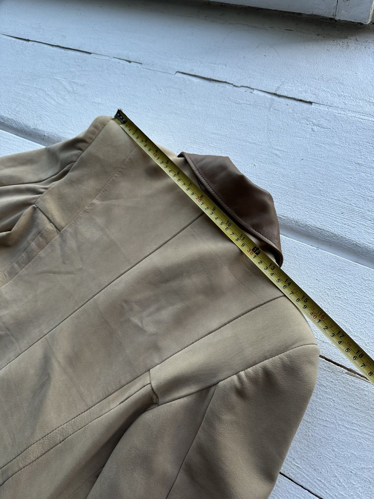 Other 🚨Y2K RICK OWENS TYPE DIRTY SLIM FIT ZIP LEATHER JACKET Size S / US 4 / IT 40 - 13 Thumbnail