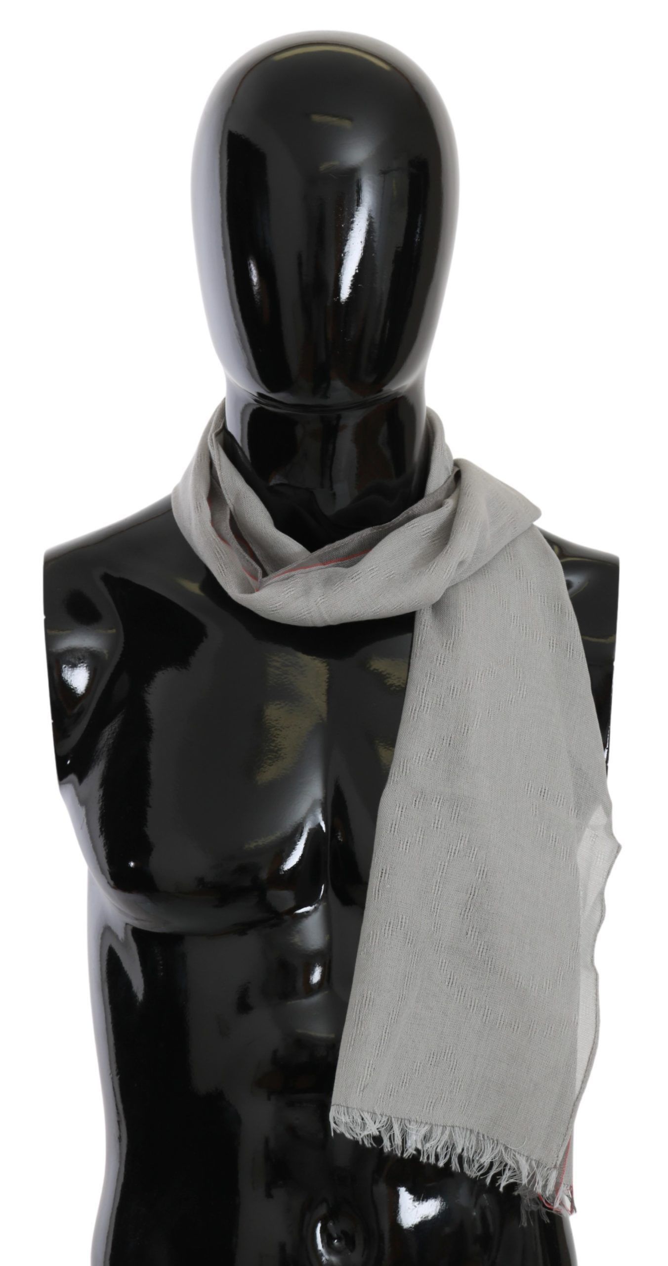 Costume National Elegant Gray Cotton Men's Men's Scarf Size ONE SIZE - 1 Thumbnail