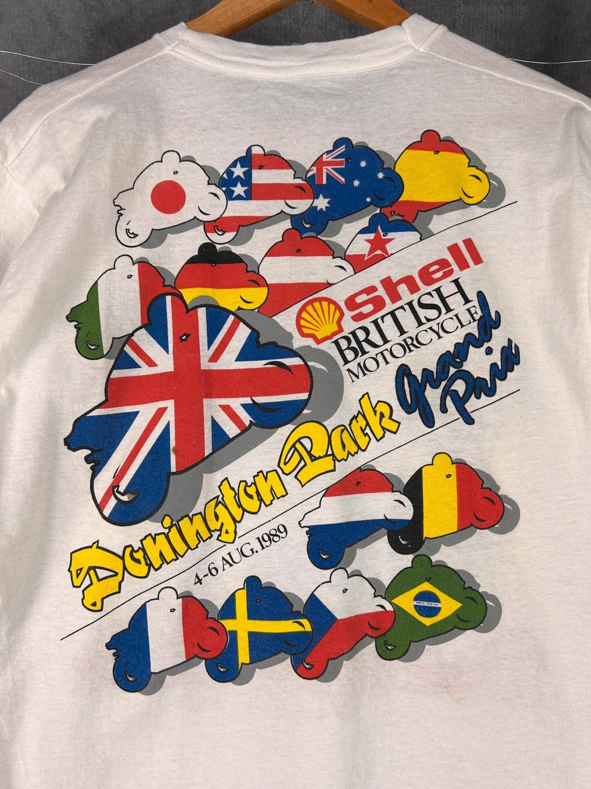 Vintage British Grand Prix Donington Park racing tee from 1989 Size US XL / EU 56 / 4 - 6 Thumbnail