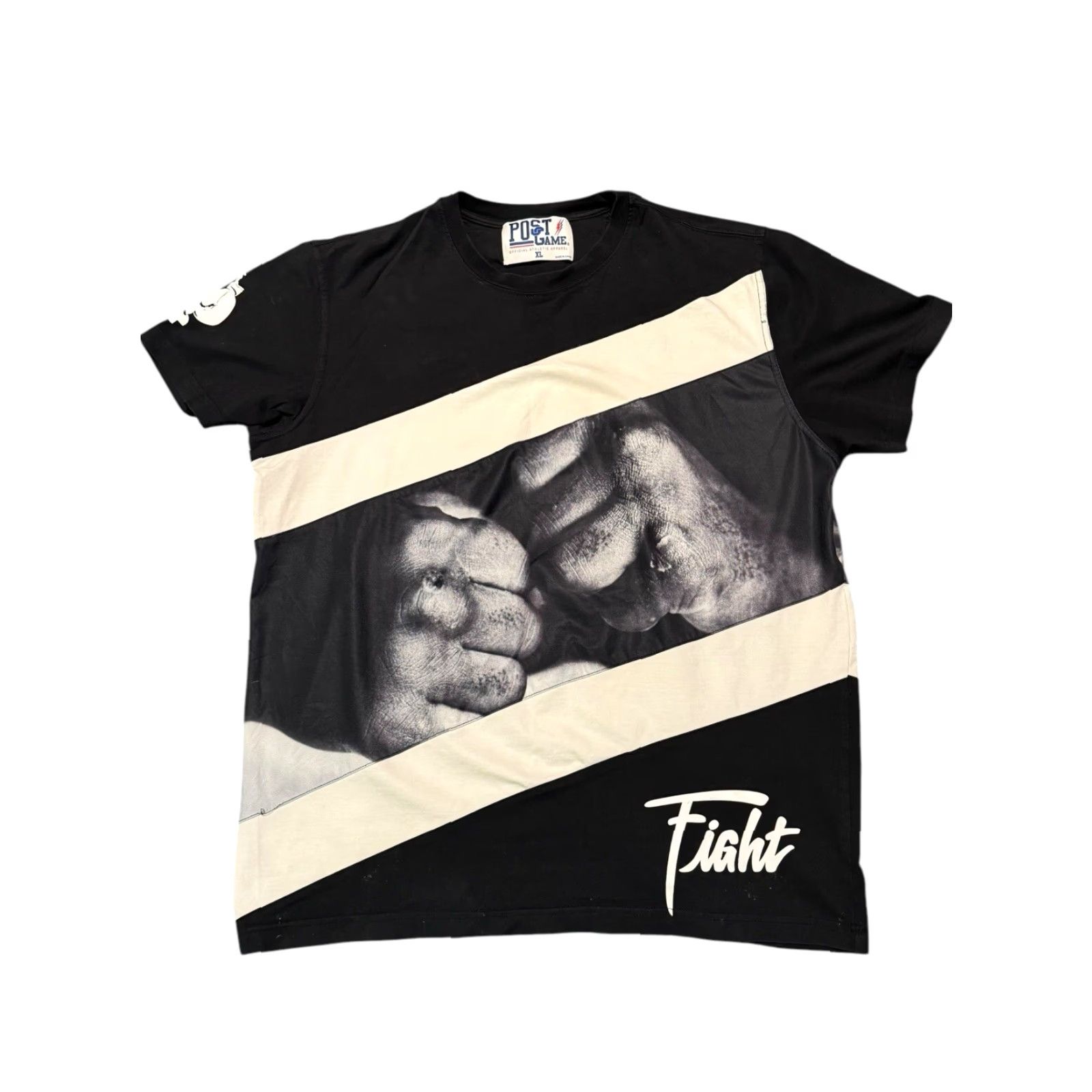 Vintage VINTAGE Post Game Mike Tyson Shirt T-Shirt Mens XL Black Short Sleeve Crew Neck AOP Boxing Sports 90s Art City Hip Hop Double-Sided Size US XL / EU 56 / 4 - 2 Thumbnail