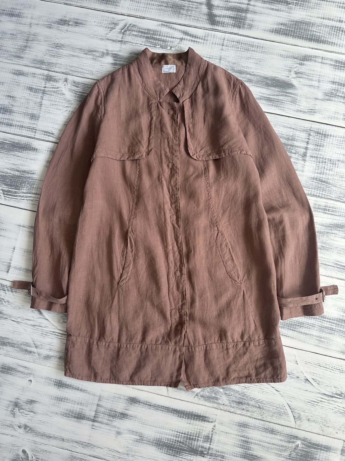 Transit TRANSIT PAR SUCH Archive Italy Dusty Pink 100% Linen Jacket Size M / US 6-8 / IT 42-44 - 9 Thumbnail
