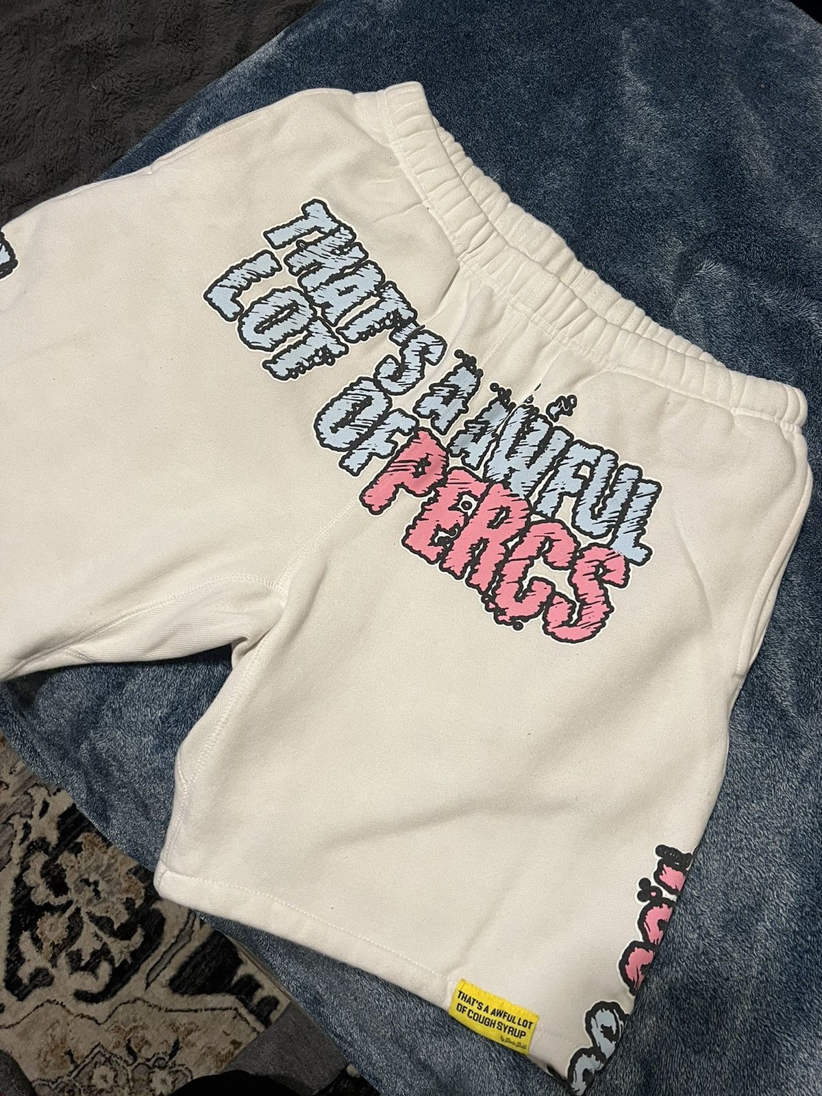image of Awful Lot Of Cough Syrup Shorts Size L in White, Men's