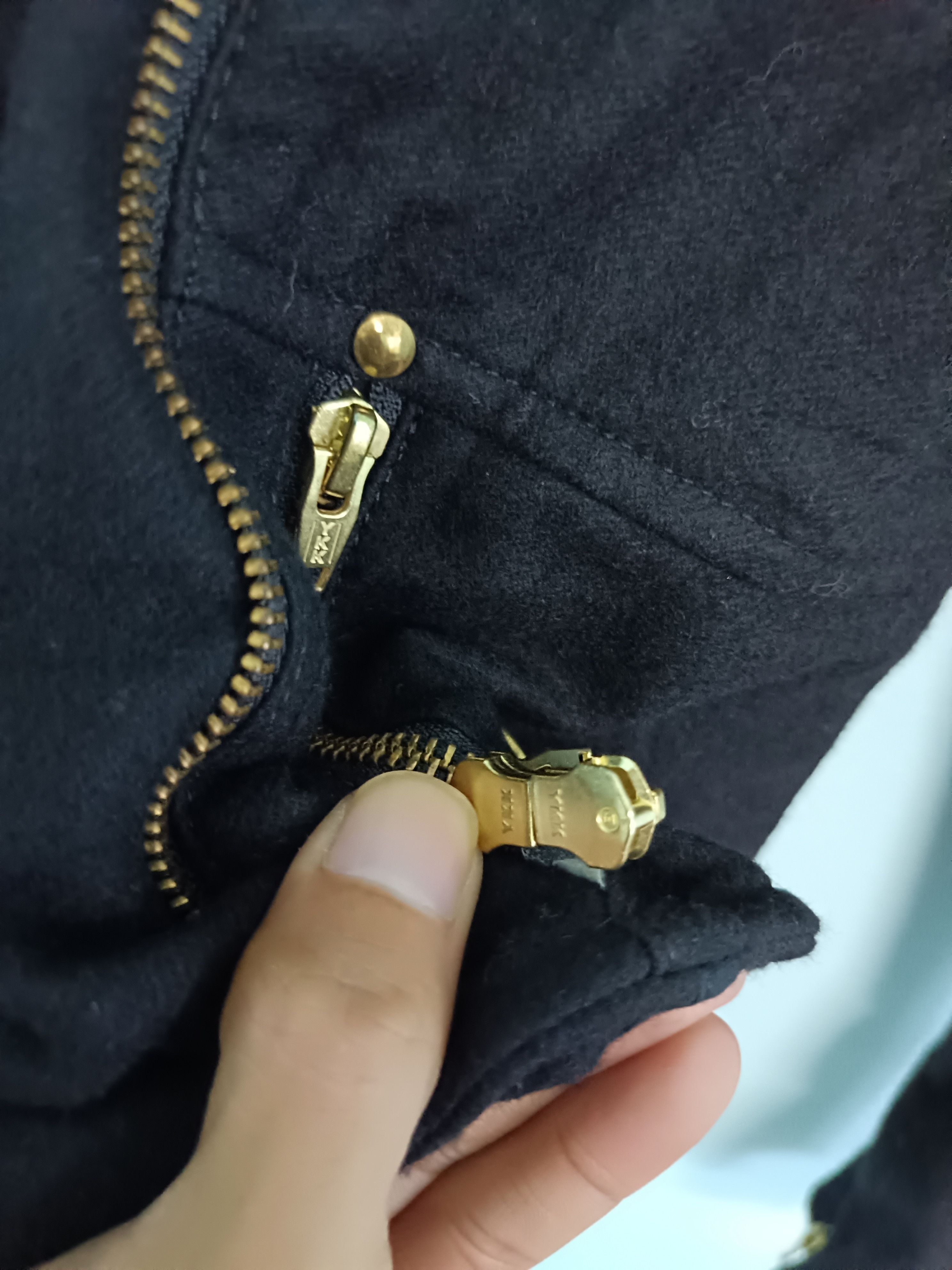 Designer × Japanese Brand Muse Asymmetric Zip Wool Blend Black Jacket Size S / US 4 / IT 40 - 9 Thumbnail