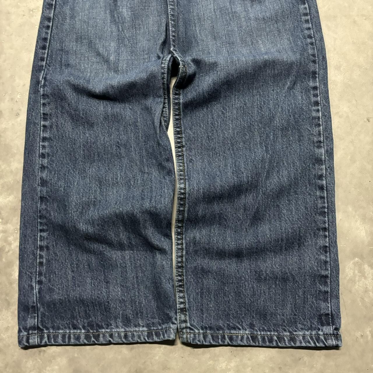 Japanese Brand × Vintage Crazy Vintage Y2K/2000s Grunge Dark Wash Denim Jeans! Size US 32 / EU 48 - 6 Thumbnail