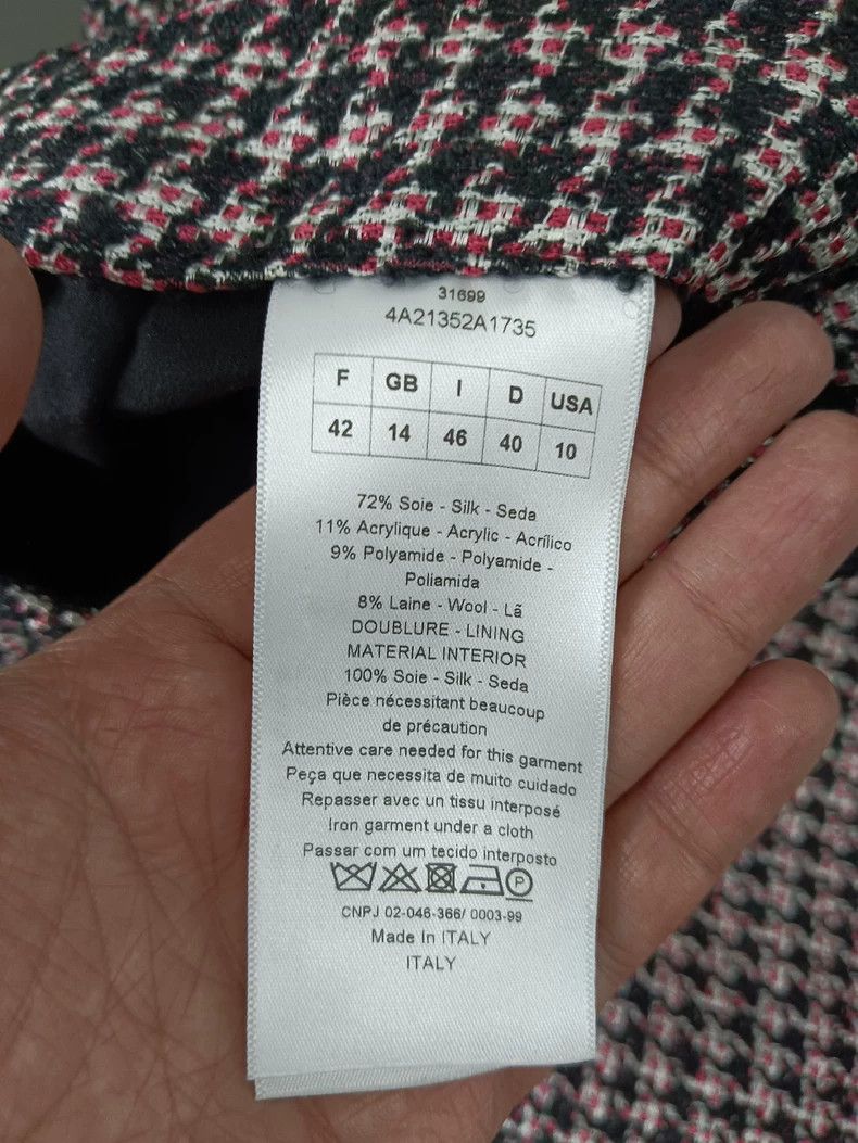 Dior Dior Thousand-bird checkered pleated skirt 2504-Nextarrow Size 27" / US 4 / IT 40 - 4 Thumbnail