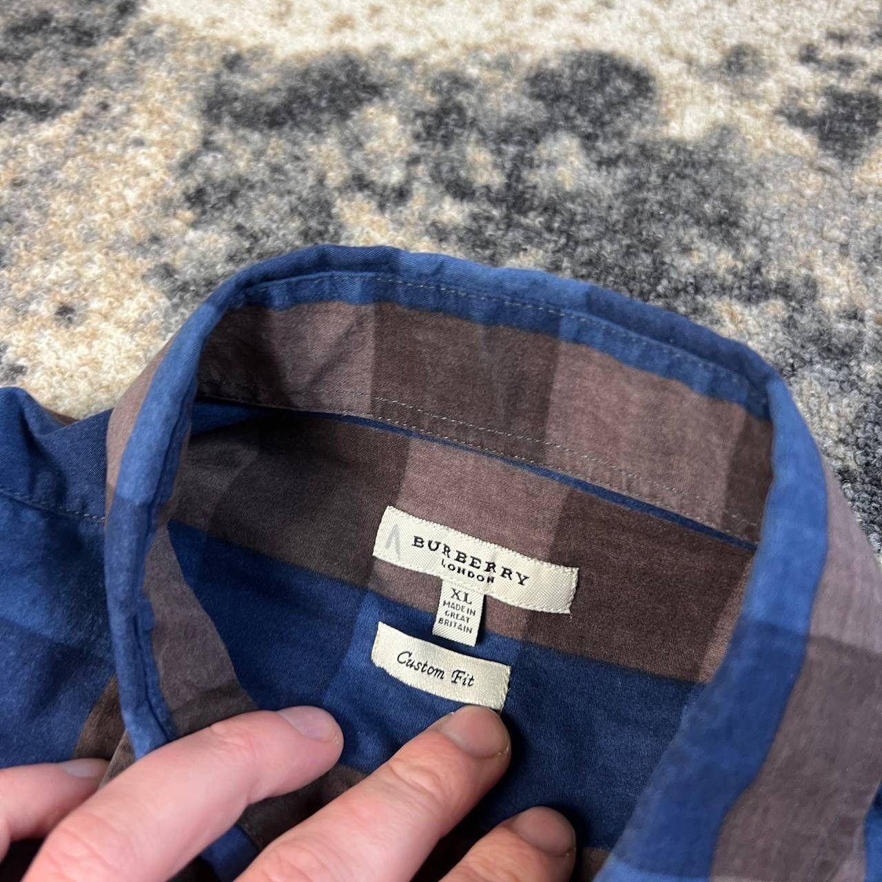 Burberry Burberry Miini Logo Luxury Checkered Button Up Shirt Size US XL / EU 56 / 4 - 4 Thumbnail
